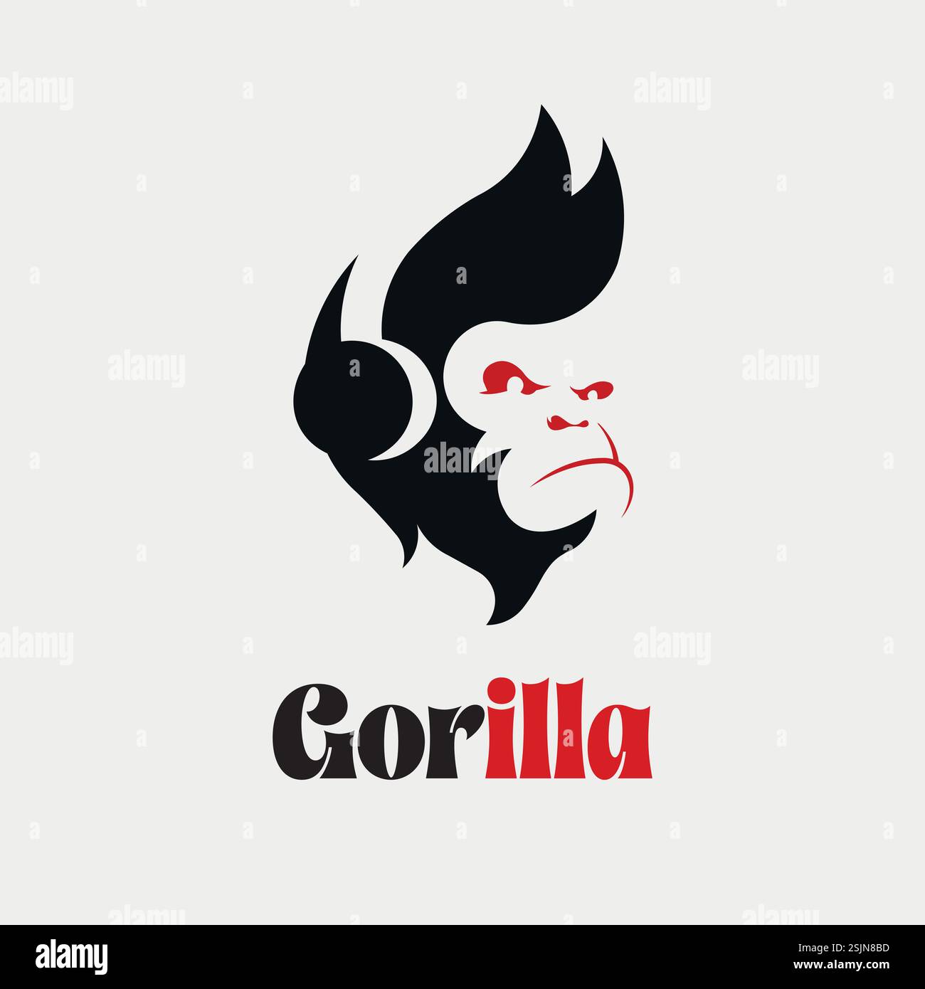 Vektor-Illustration des süßen Gorillas Stock Vektor