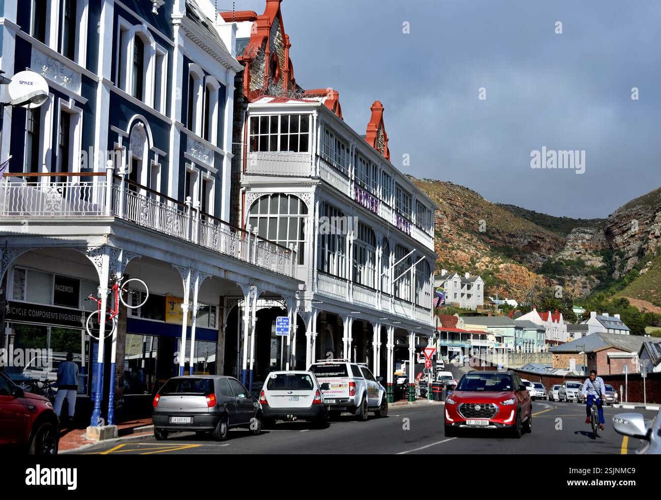 Historische viktorianische Gebäude, St. Georges Street, Simon's Town, Simonstad, Simonstown, Südafrika Südafrika, Stockfoto