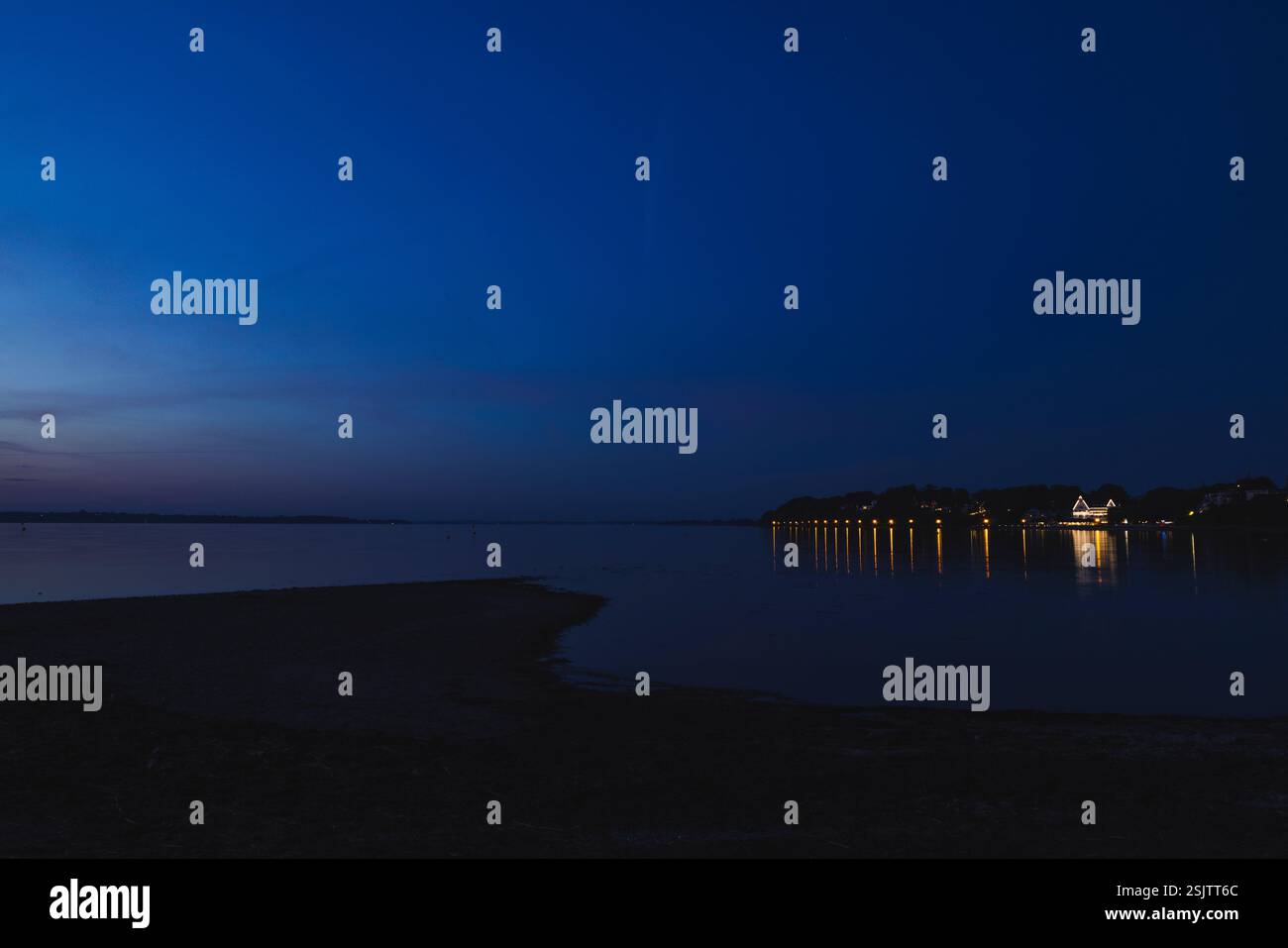 Frühlingstal, Glücksburg, Sonnenuntergang Stockfoto