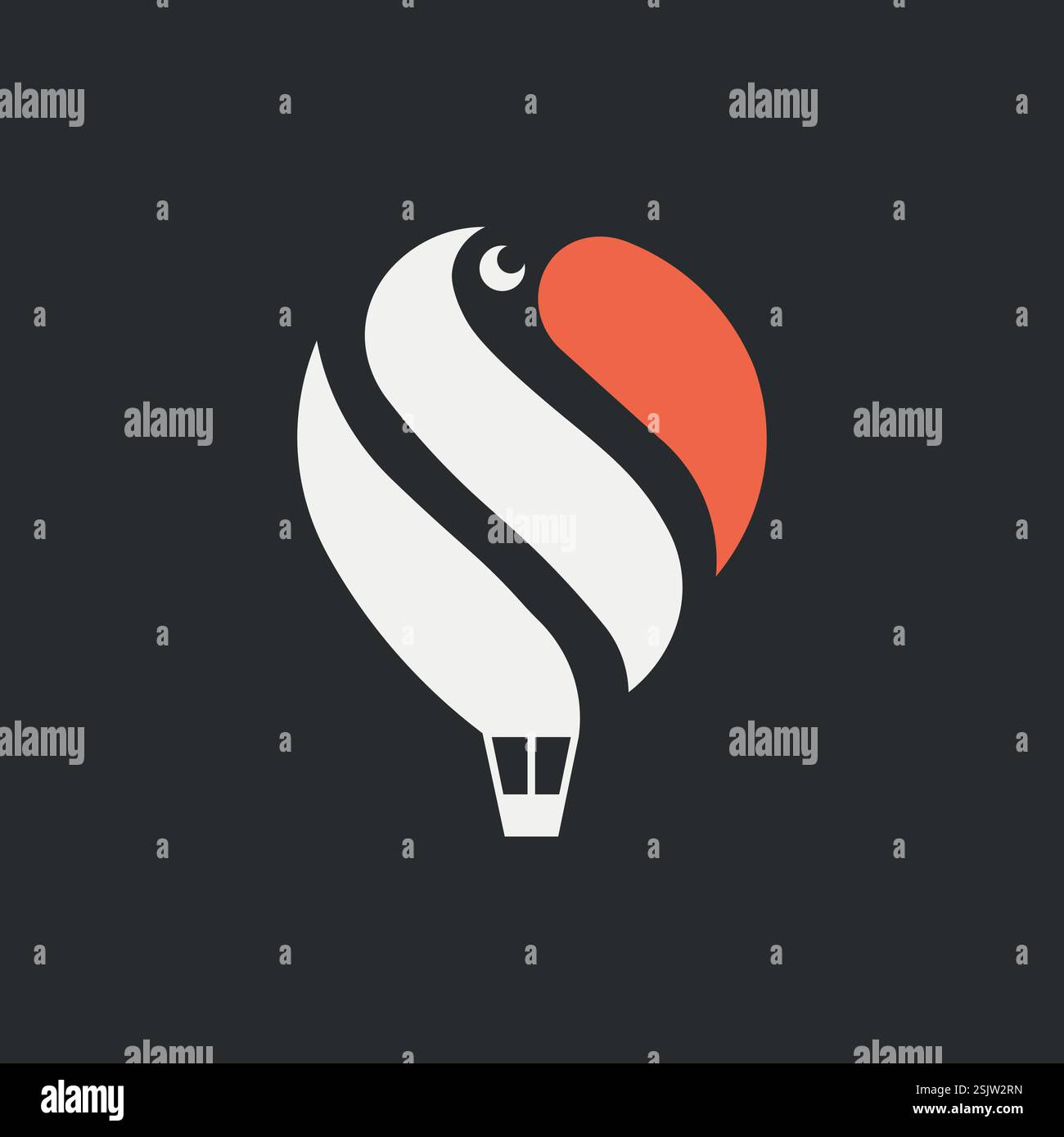 Vektor-Illustration des niedlichen Luftballon-Logos Stock Vektor