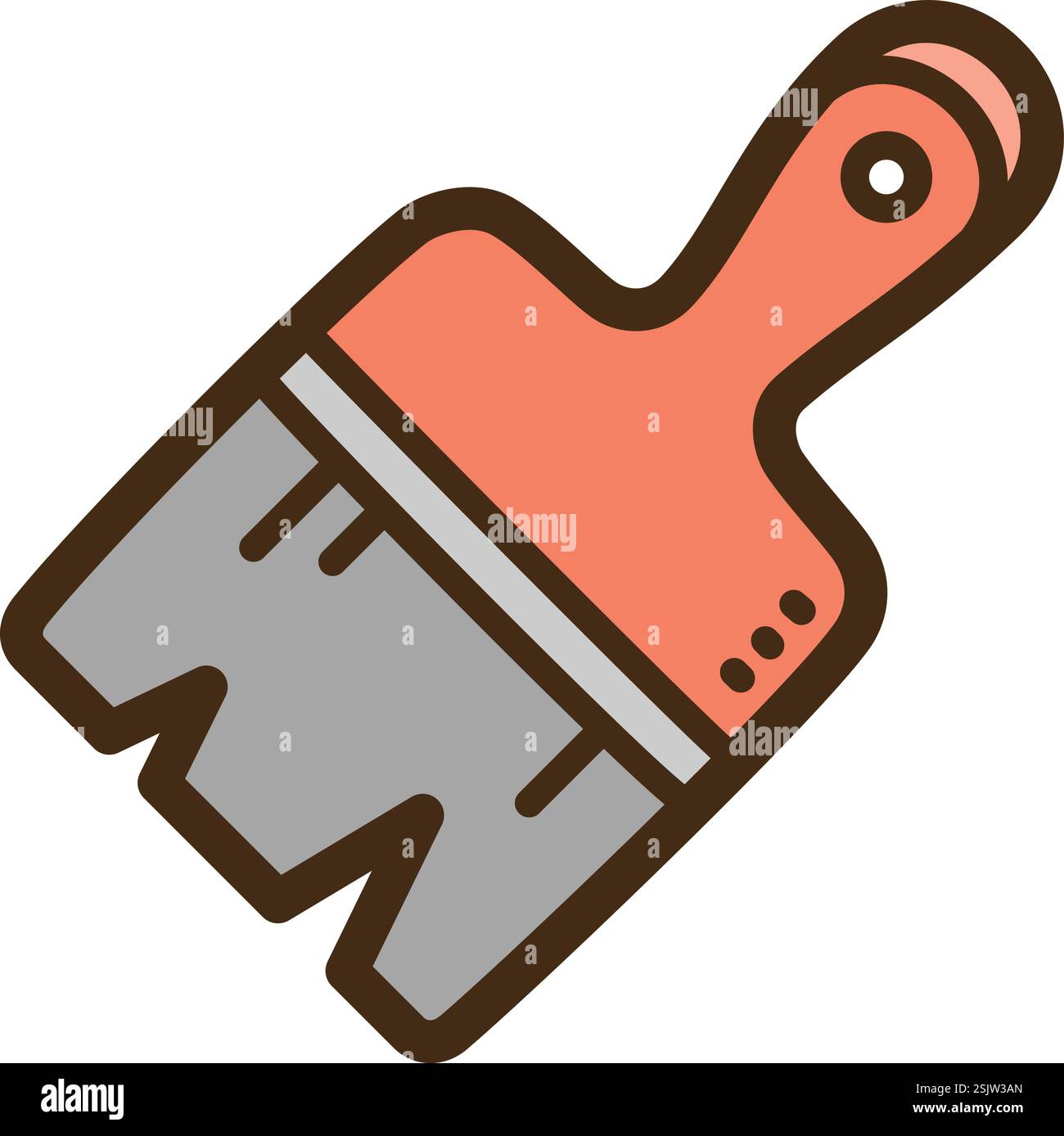 Wand Pinsel Werkzeug Vektor Kritzelillustration und Grafik. Teil der Kategorie Grafikwerkzeuge. Stock Vektor