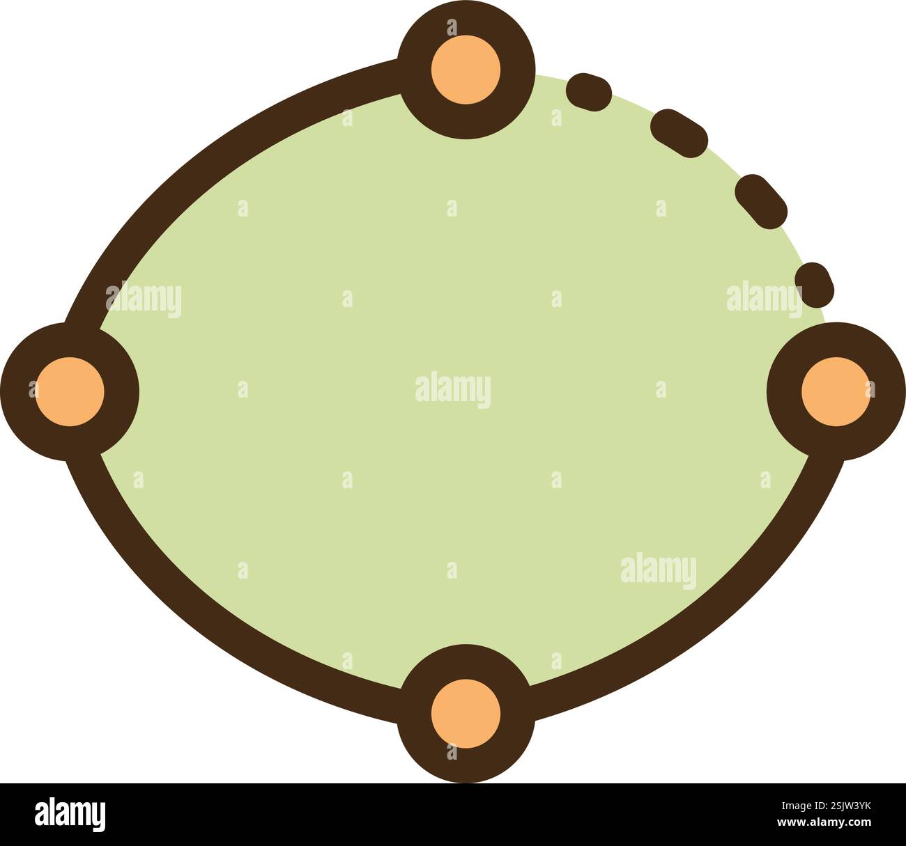 Ellipse Werkzeug Vektor Kritzelei Illustration und Grafik. Teil der Kategorie Grafikwerkzeuge. Stock Vektor