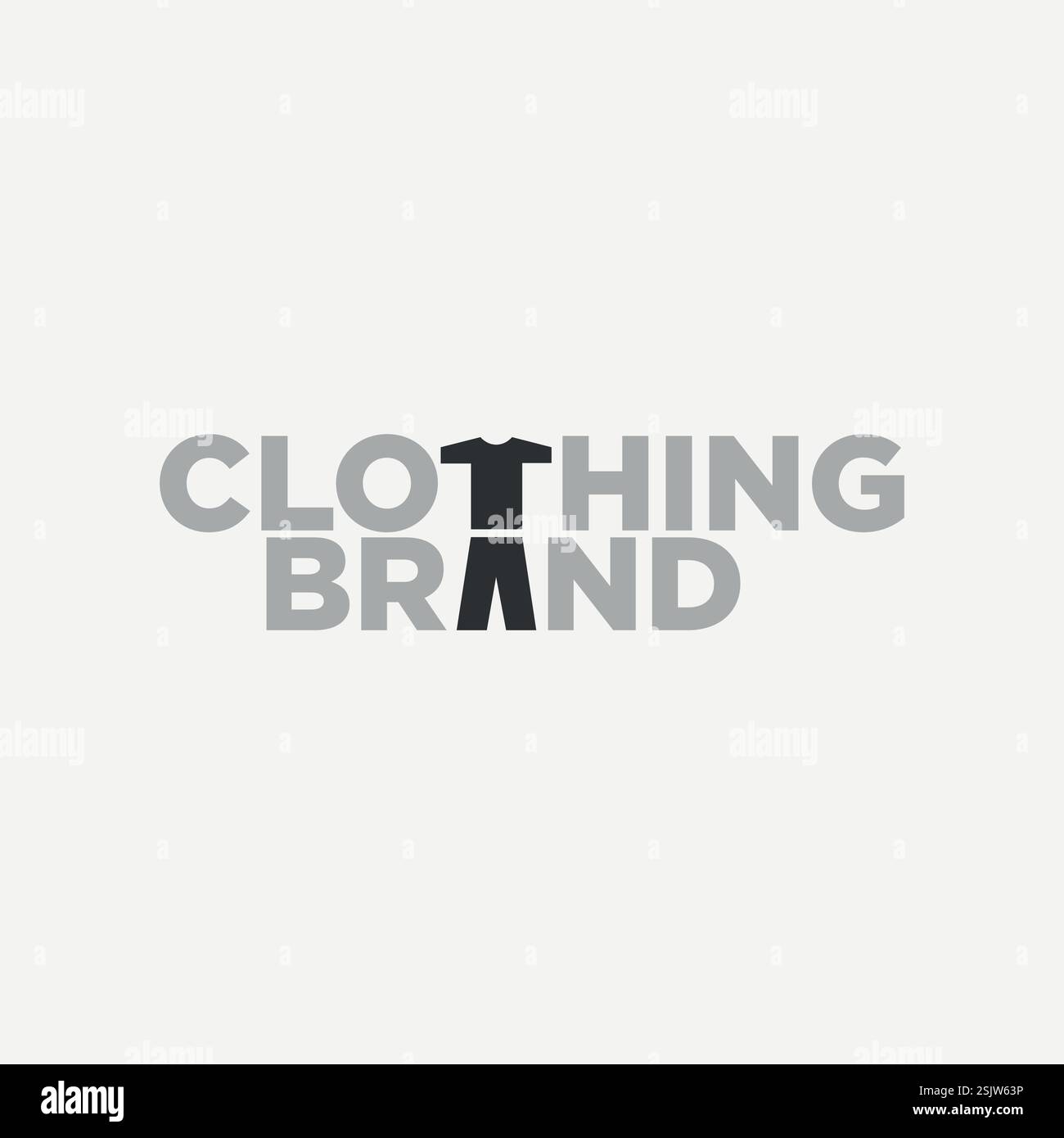 Vektorbekleidung Markenlogo mit minimalem Text Stock Vektor