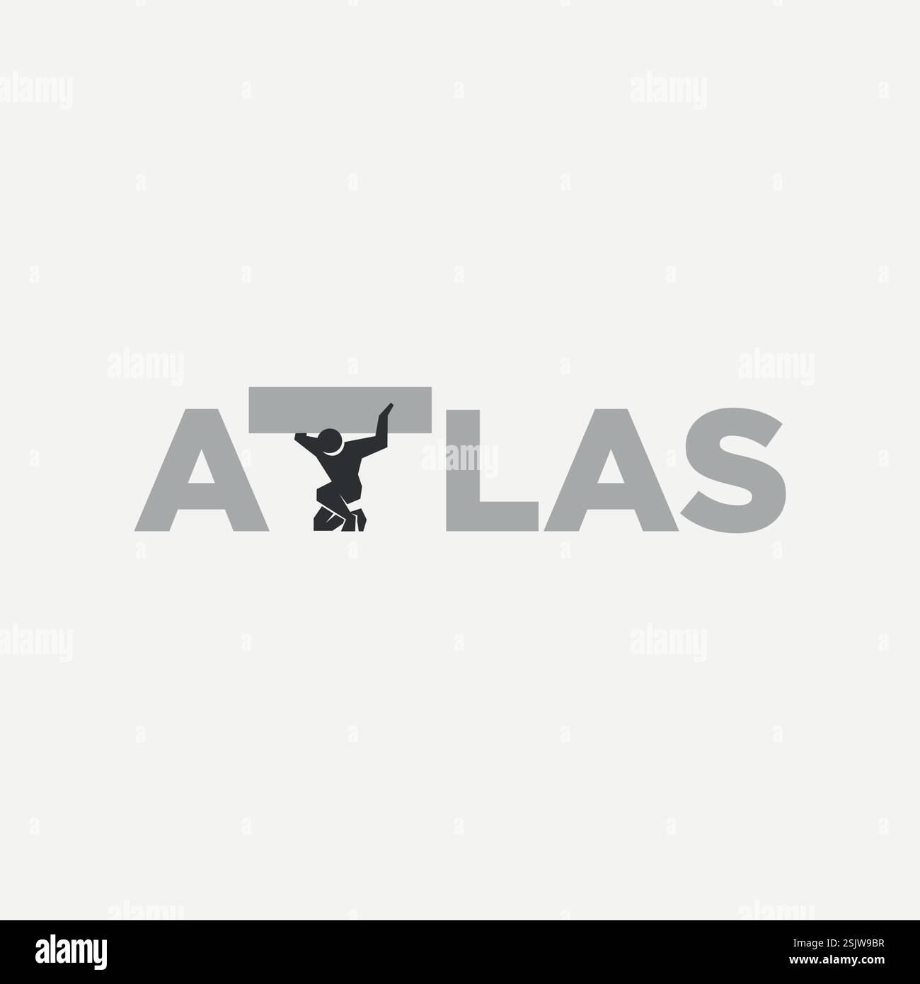 Vector atlas Text Logo Design Stock Vektor