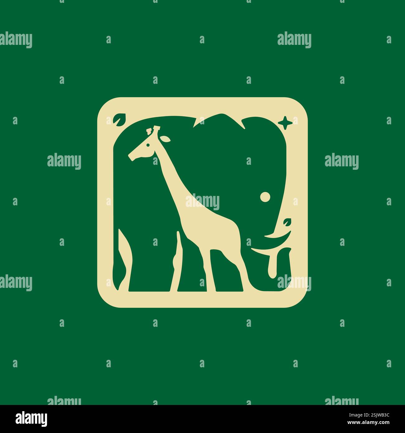 Vektorillustration des Tierlogos Stock Vektor