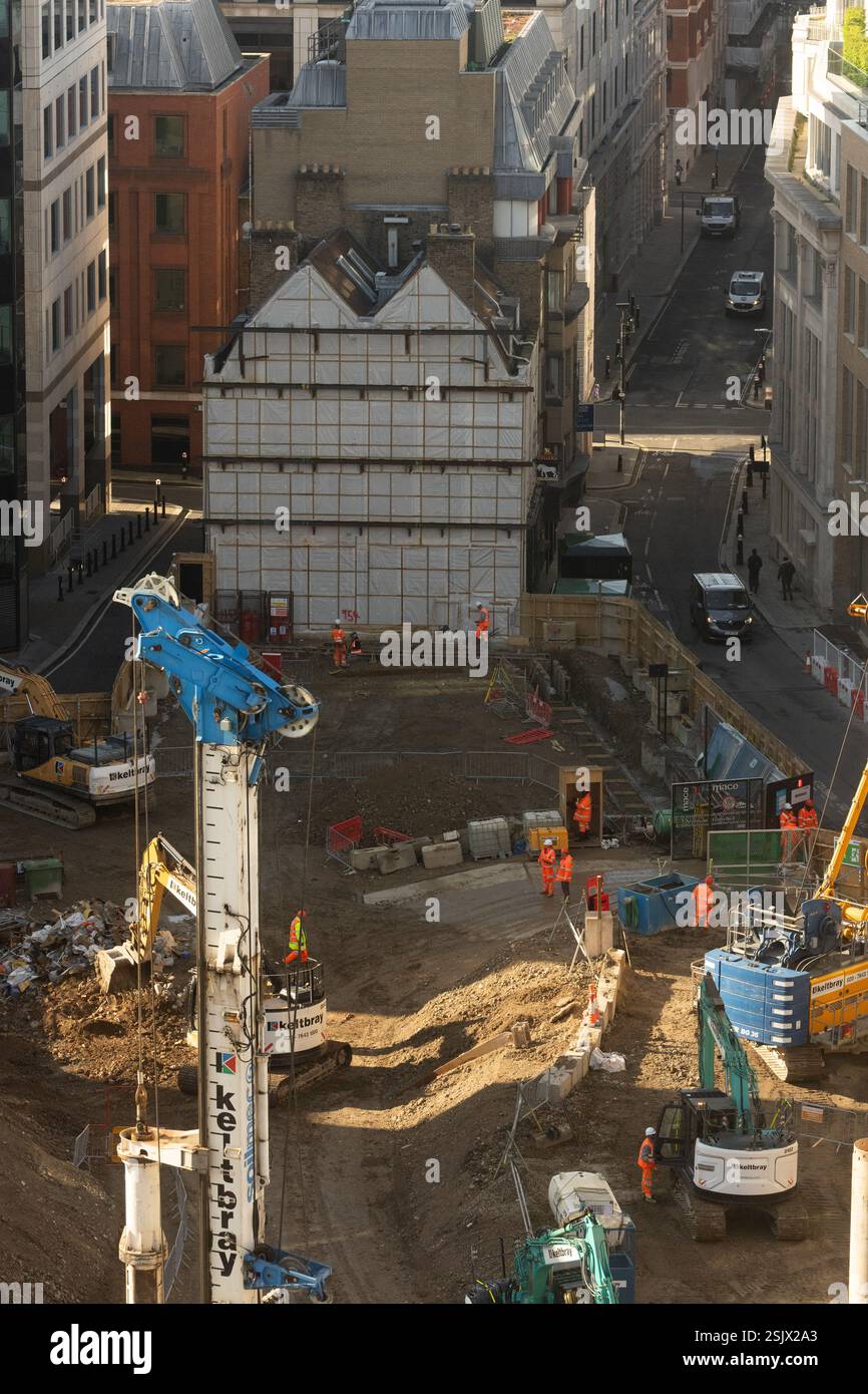 Die Salisbury Square Development wird eine neue, zweckmäßig errichtete juristische Einrichtung mit 18 Gerichtsgebäuden, die City of London Law Courts, errichten Stockfoto