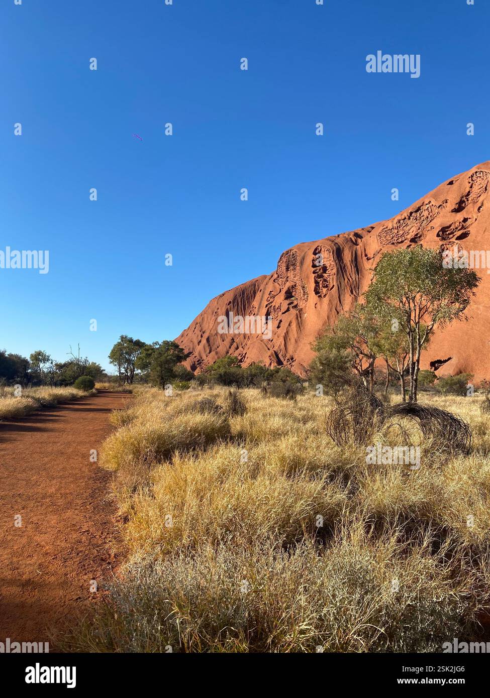 Uluru, NT, Australien - Smartphone-aufgenommenes Stockfoto
