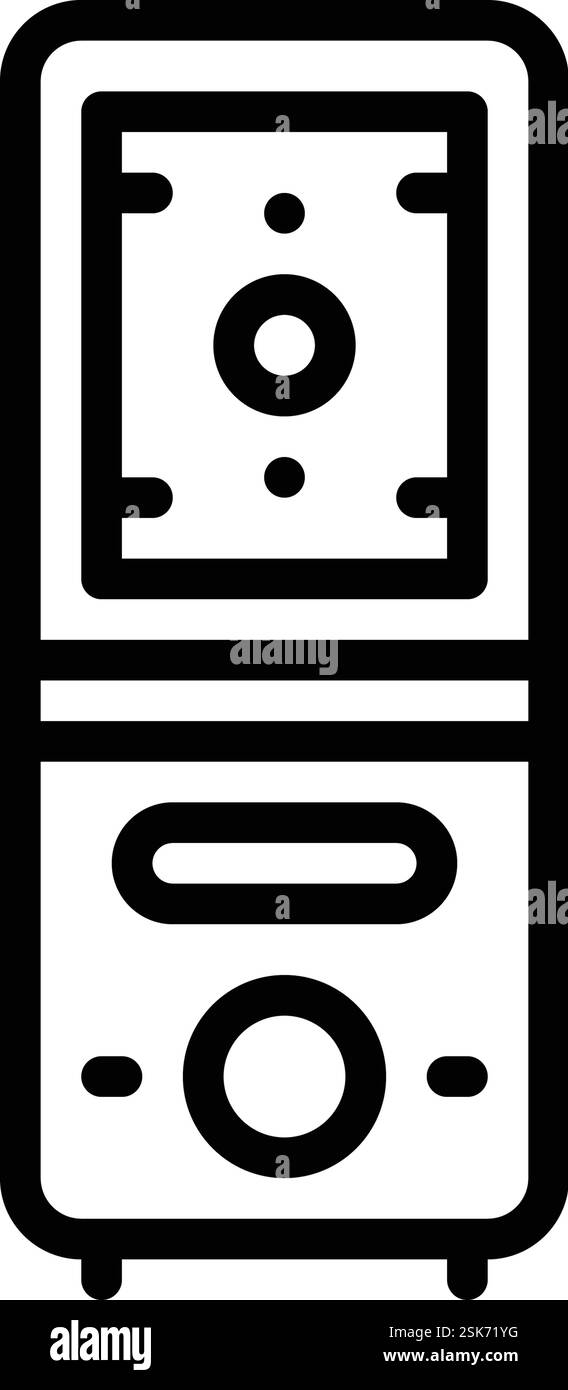 Symbol für Systemeinheit, Computer Stock Vektor