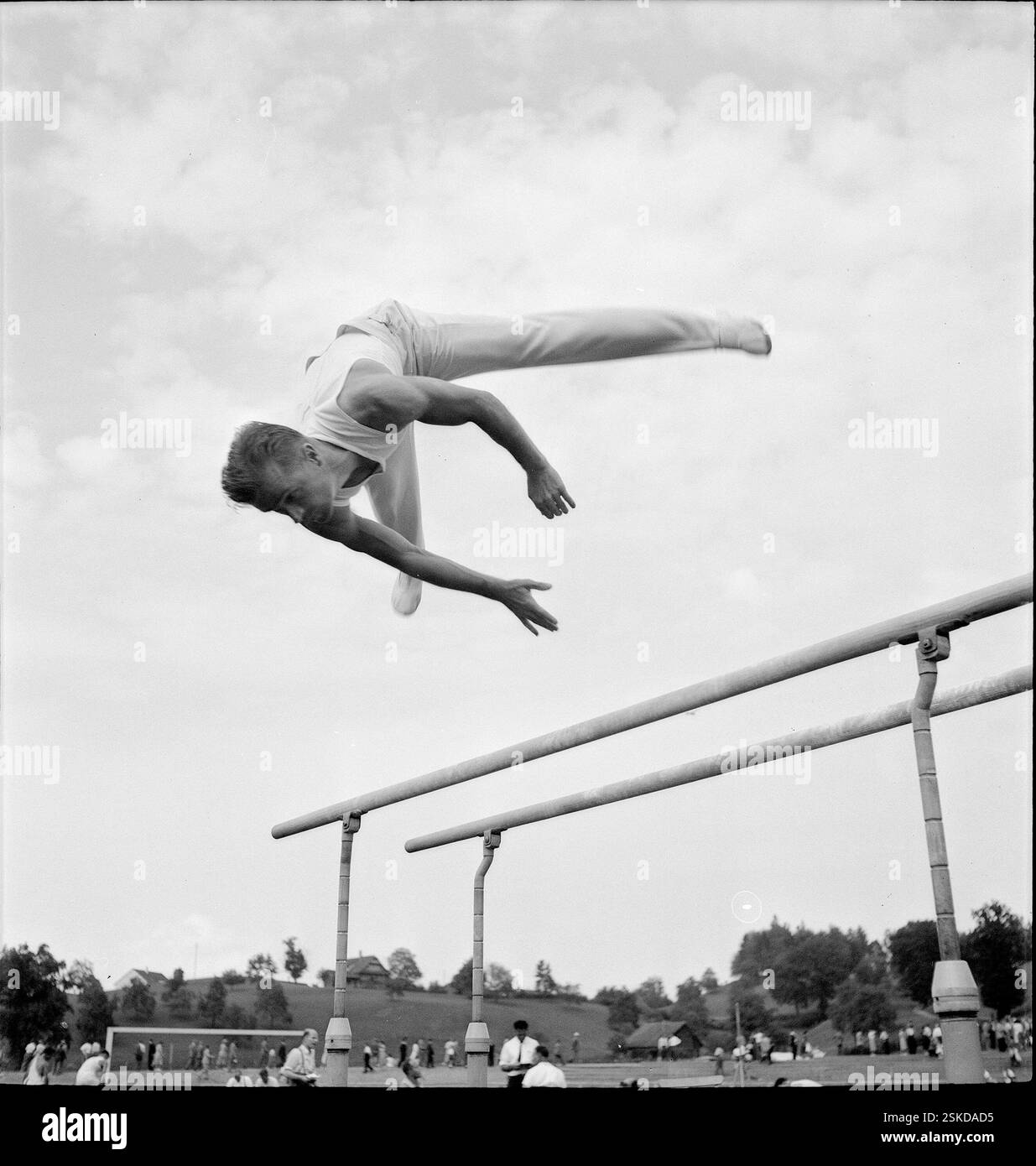 Rykart, Solothurn-- Meisterschafts- und Gruppenwettkämpfe ETV, Luzern 1949#ETV-Meisterschaften und Gruppenwettbewerbe, Luzern 1949- RDB VON DUKAS Stockfoto