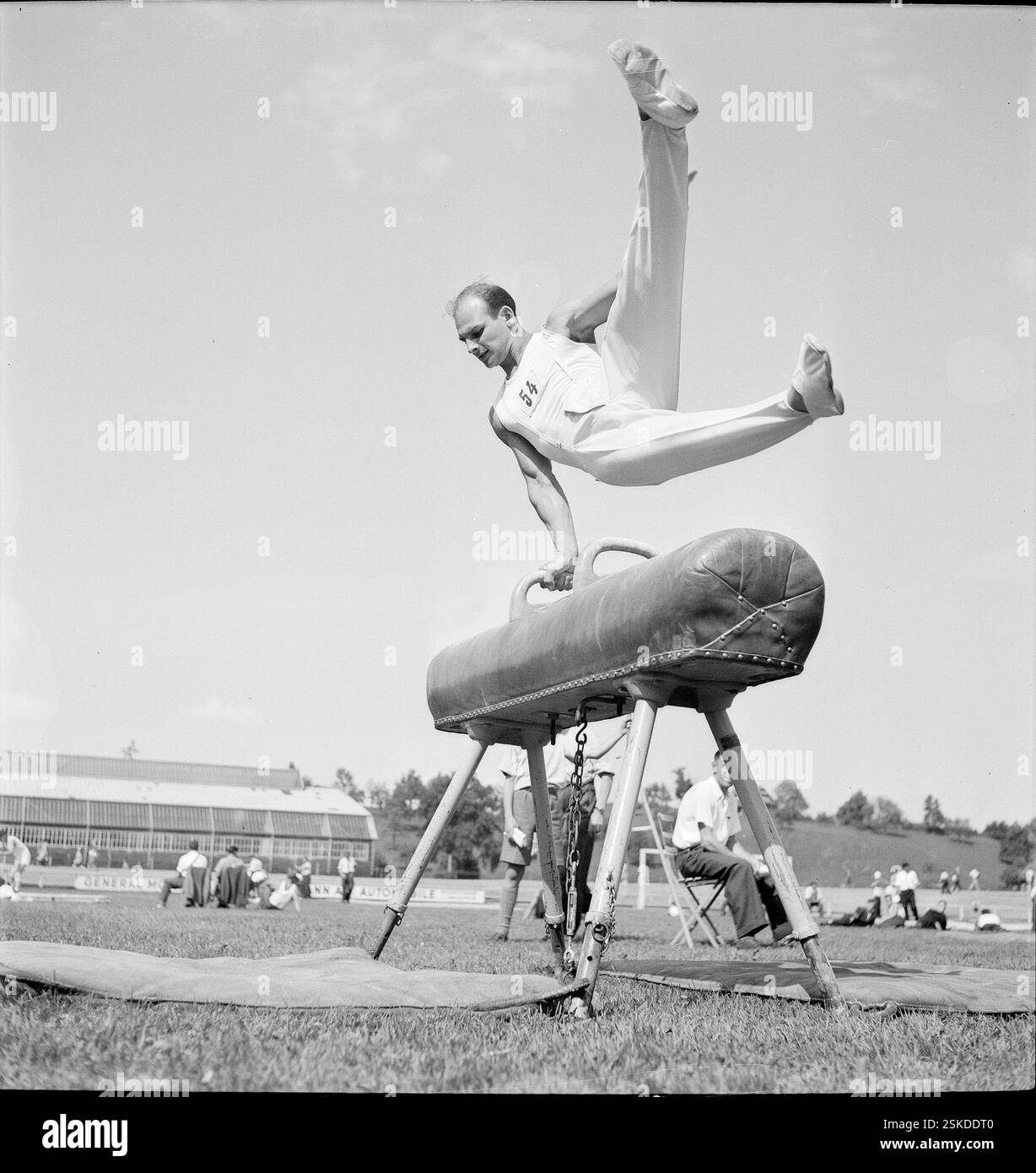 Melchior Thalmann-- Meisterschafts- und Gruppenwettkämpfe ETV, Luzern 1949#ETV Meisterschaften und Gruppenwettbewerbe, Luzern 1949- RDB VON DUKAS Stockfoto