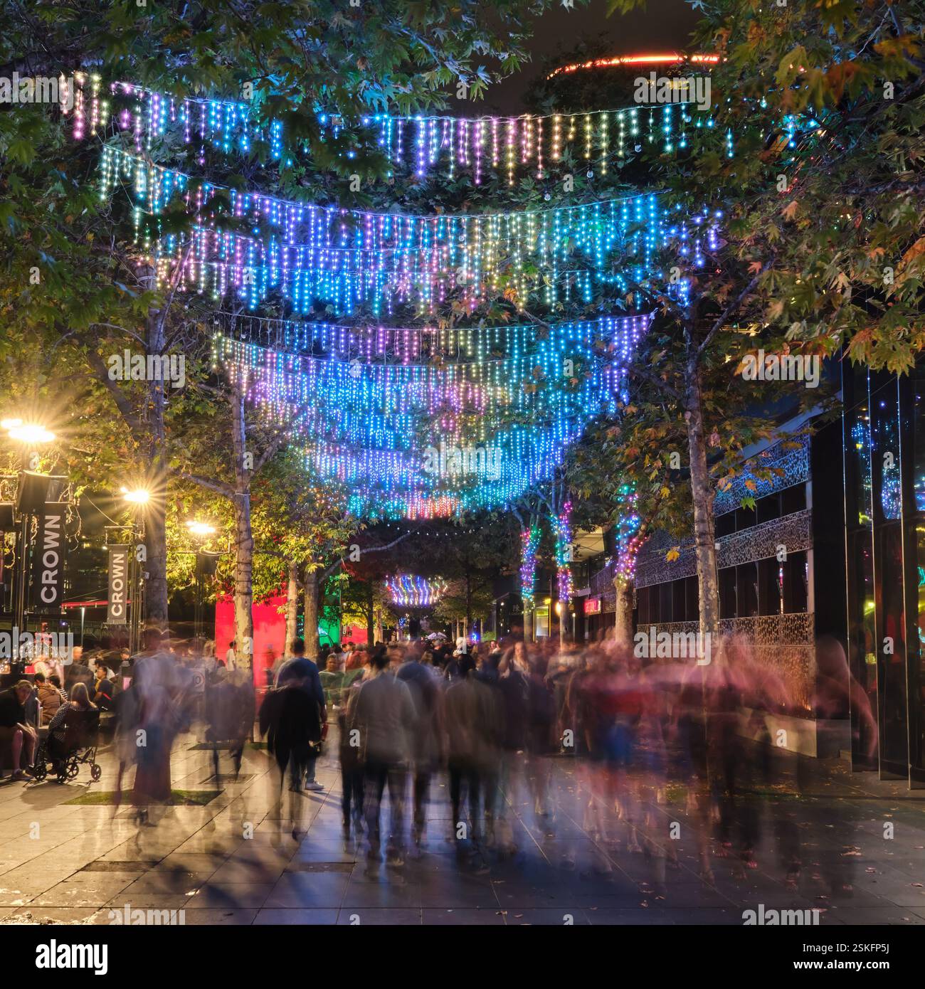 Weihnachtslichter In Southbank Stockfoto