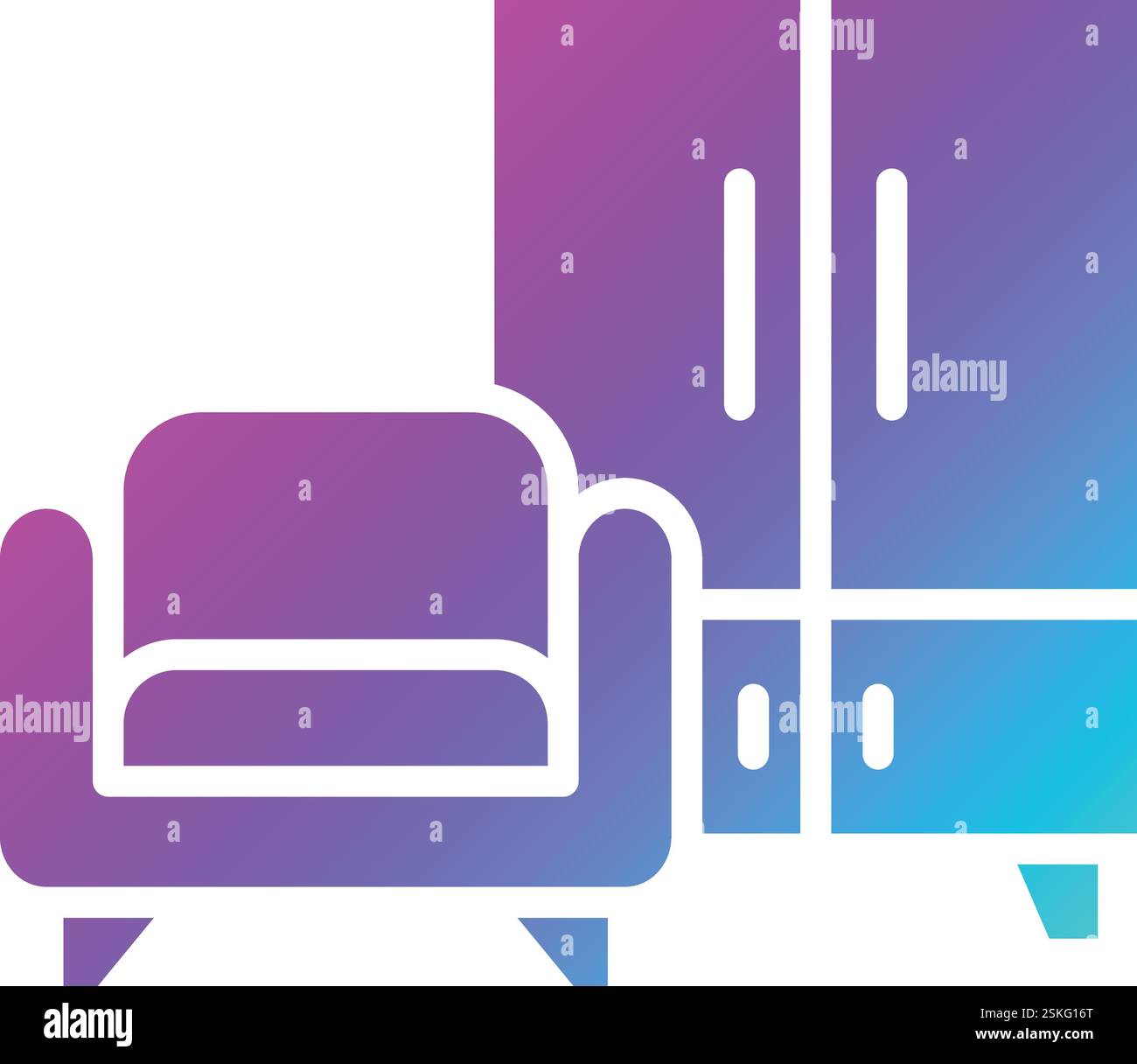 Wohnmöbel Vektor Icon Design Illustration Stock Vektor