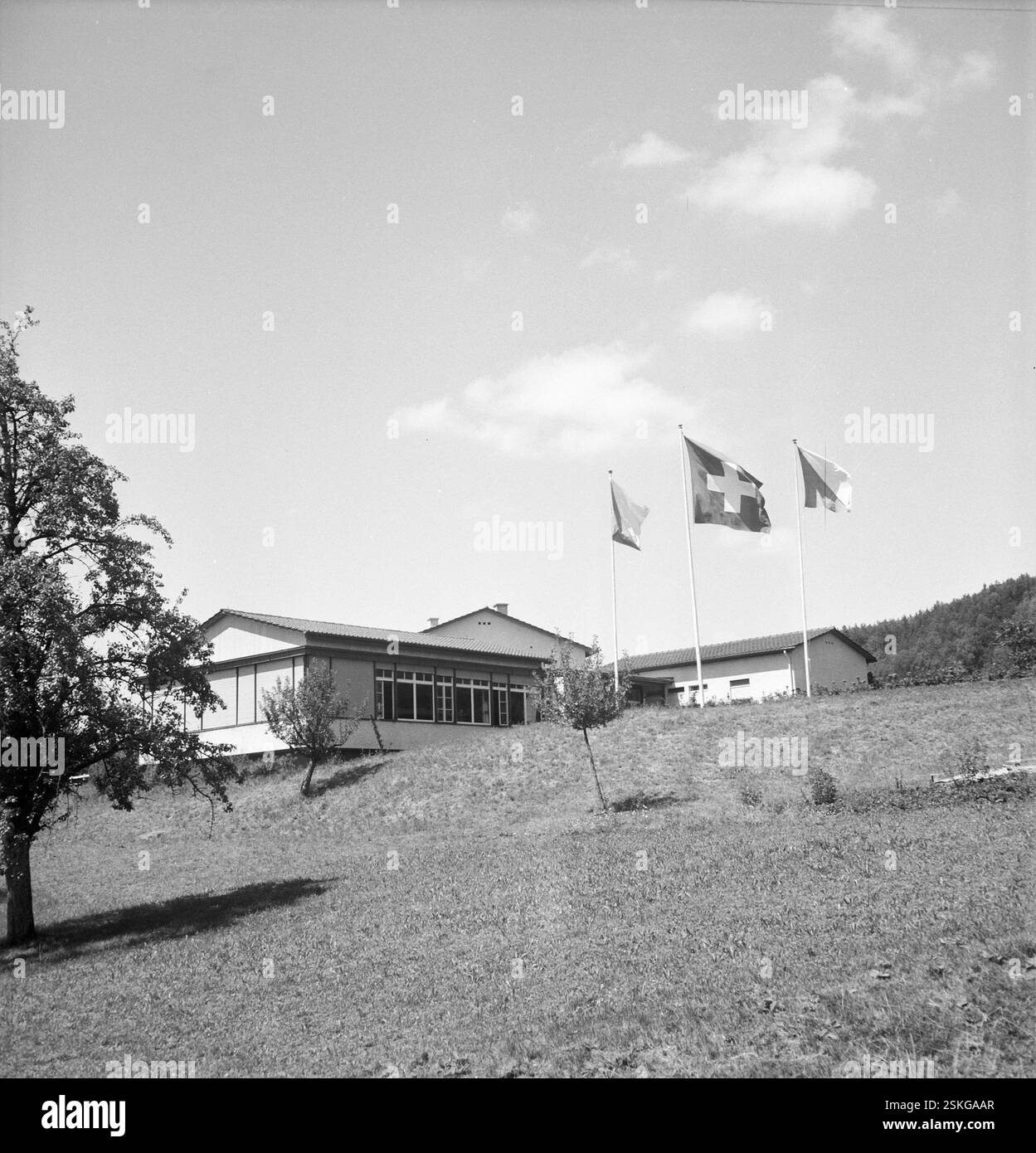 --- Tagungszentrum Boldern, Männedorf, 1950#Kongresszentrum Boldern, Männedorf, 1950- RDB VON DUKAS Stockfoto