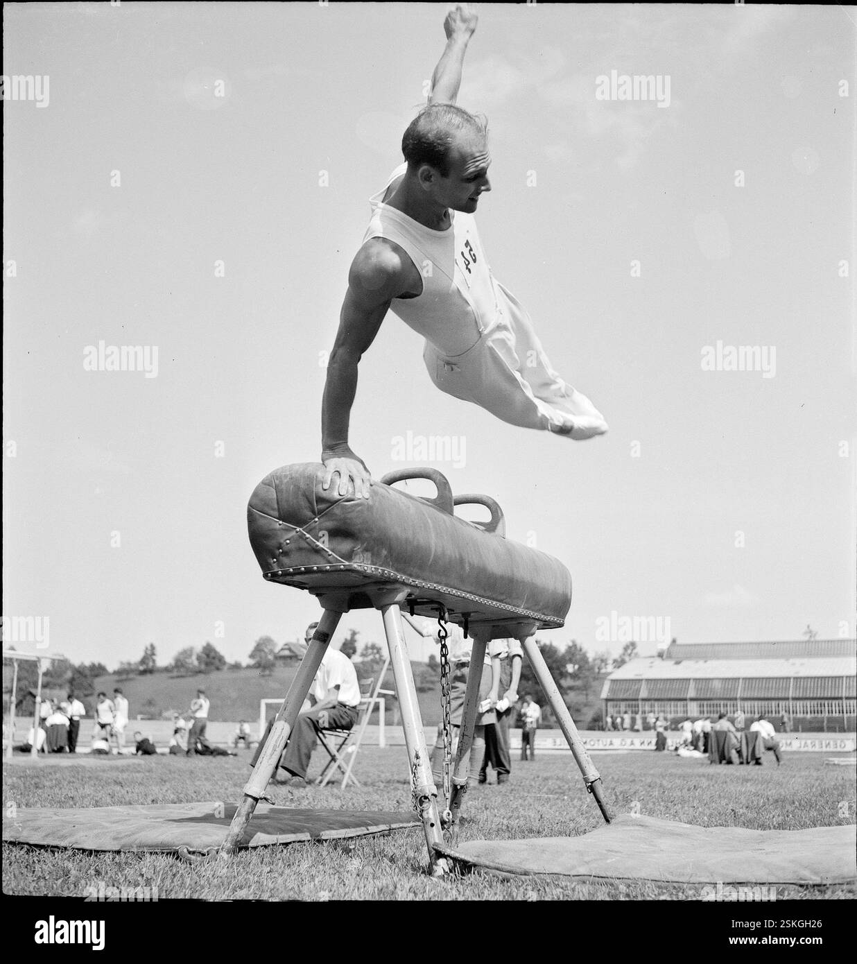 Melchior Thalmann-- Meisterschafts- und Gruppenwettkämpfe ETV, Luzern 1949#ETV Meisterschaften und Gruppenwettbewerbe, Luzern 1949- RDB VON DUKAS Stockfoto