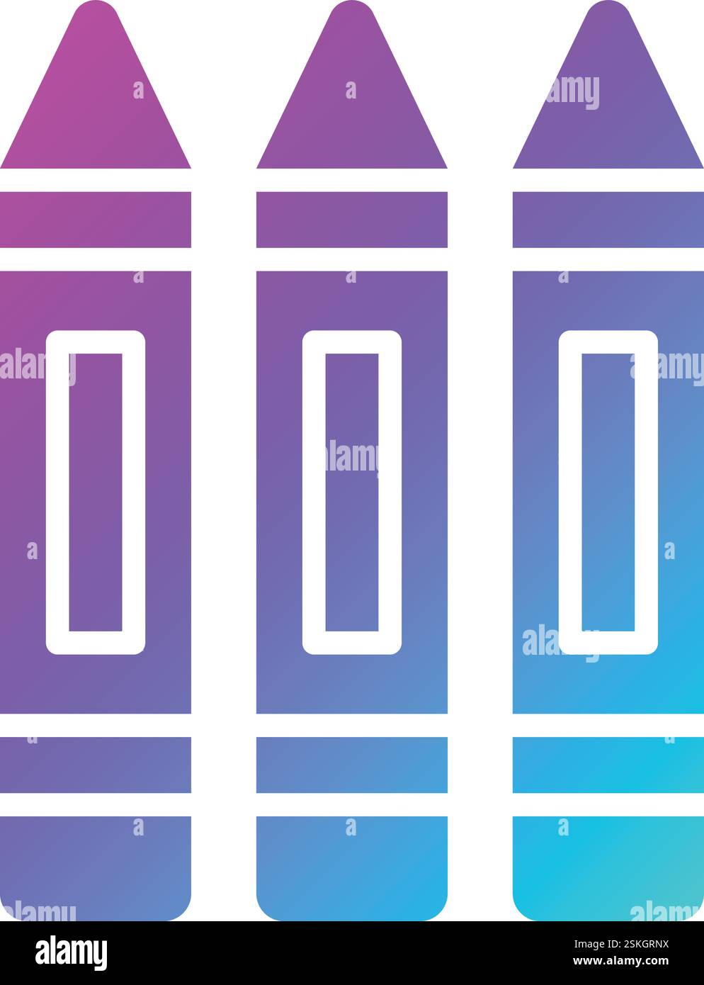 Bleistift Buntstift Vektor Icon Design Illustration Stock Vektor