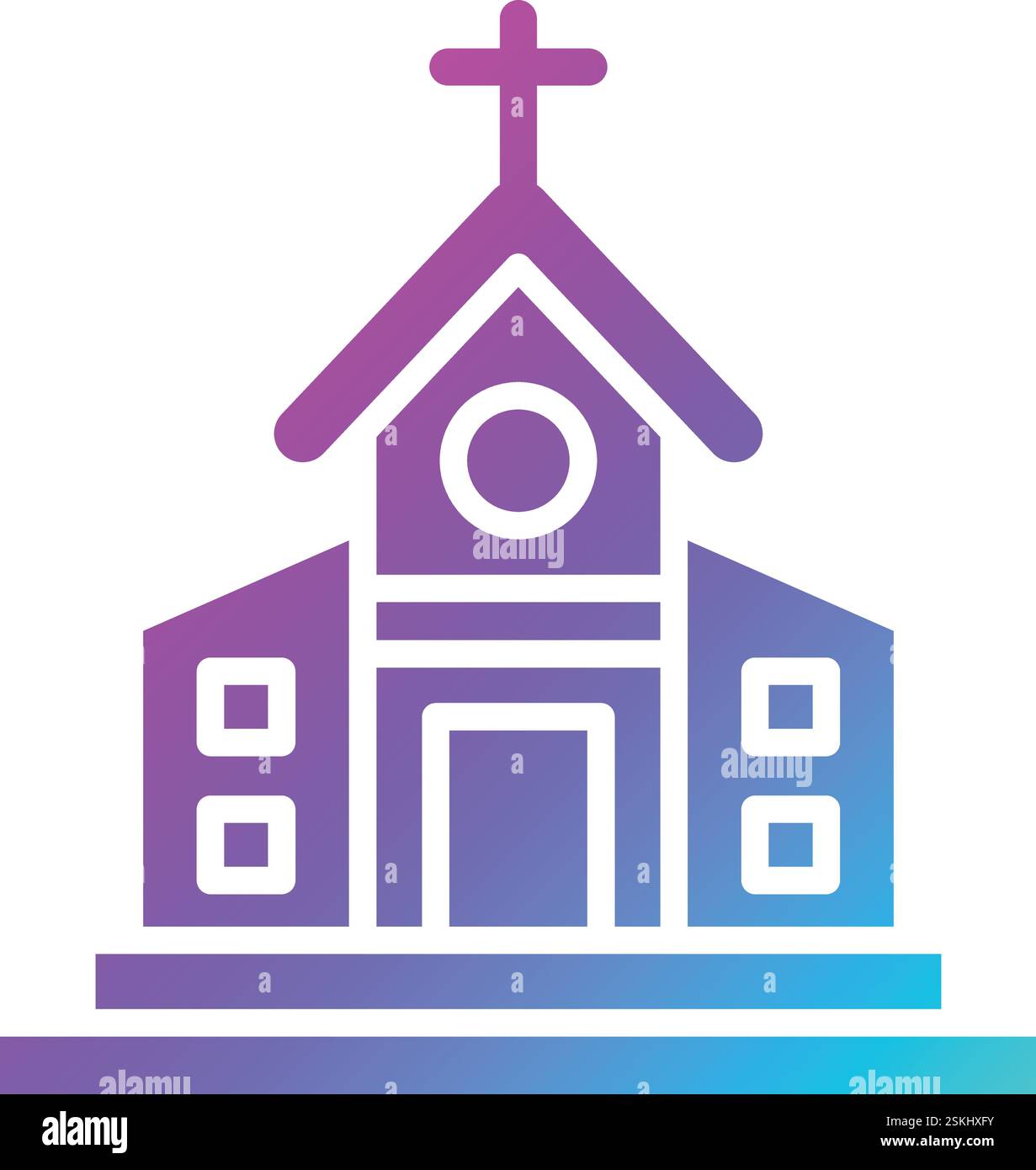 Kirche Vektor Symbol Design Illustration Stock Vektor