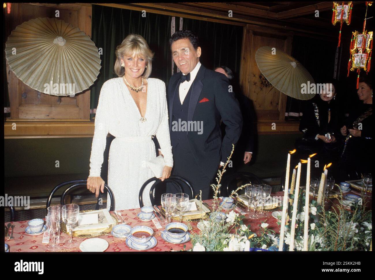 Linda Evans mit David Hedison 1983#Linda Evans mit David Hedison 1983 Stockfoto
