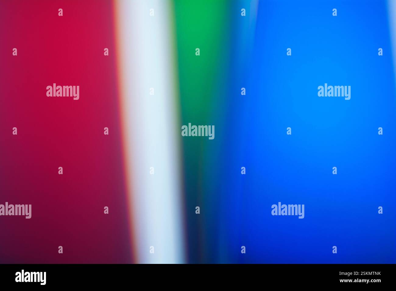 Weiche, unscharfe Farben, Rot, Grün, Blau Stockfoto