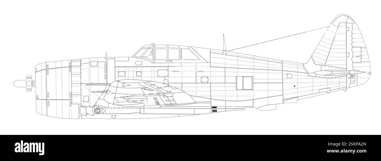Republik P-47D-1 Tunderbolt Stockfoto