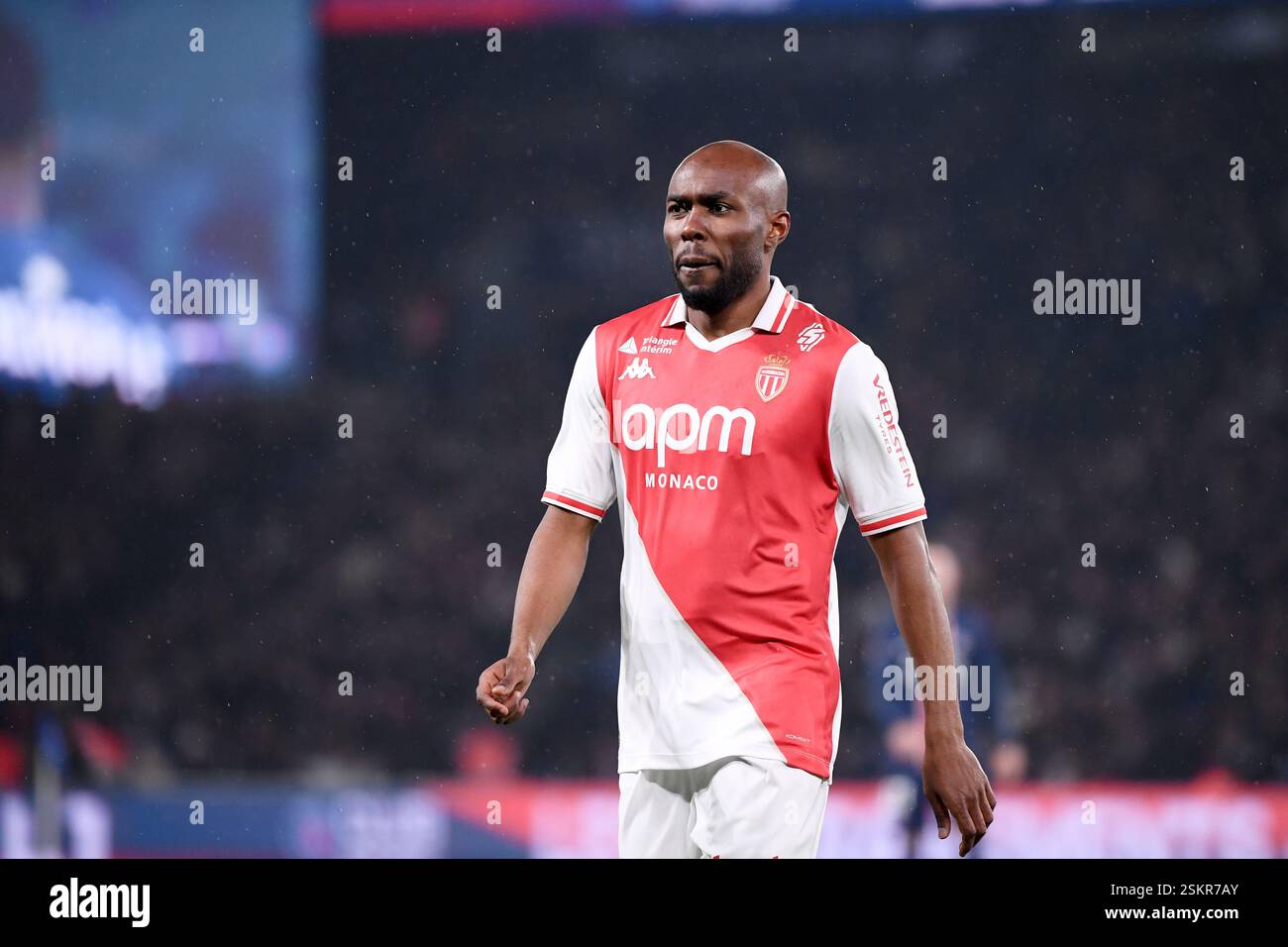 08 Moatasem AL MUSRATI (asm) während des Ligue-1-Spiels zwischen Paris und Monaco am 7. Februar 2025 im Parc des Princes in Paris. (Foto: Philippe Lecoeur/FEP/Icon Sport) Stockfoto