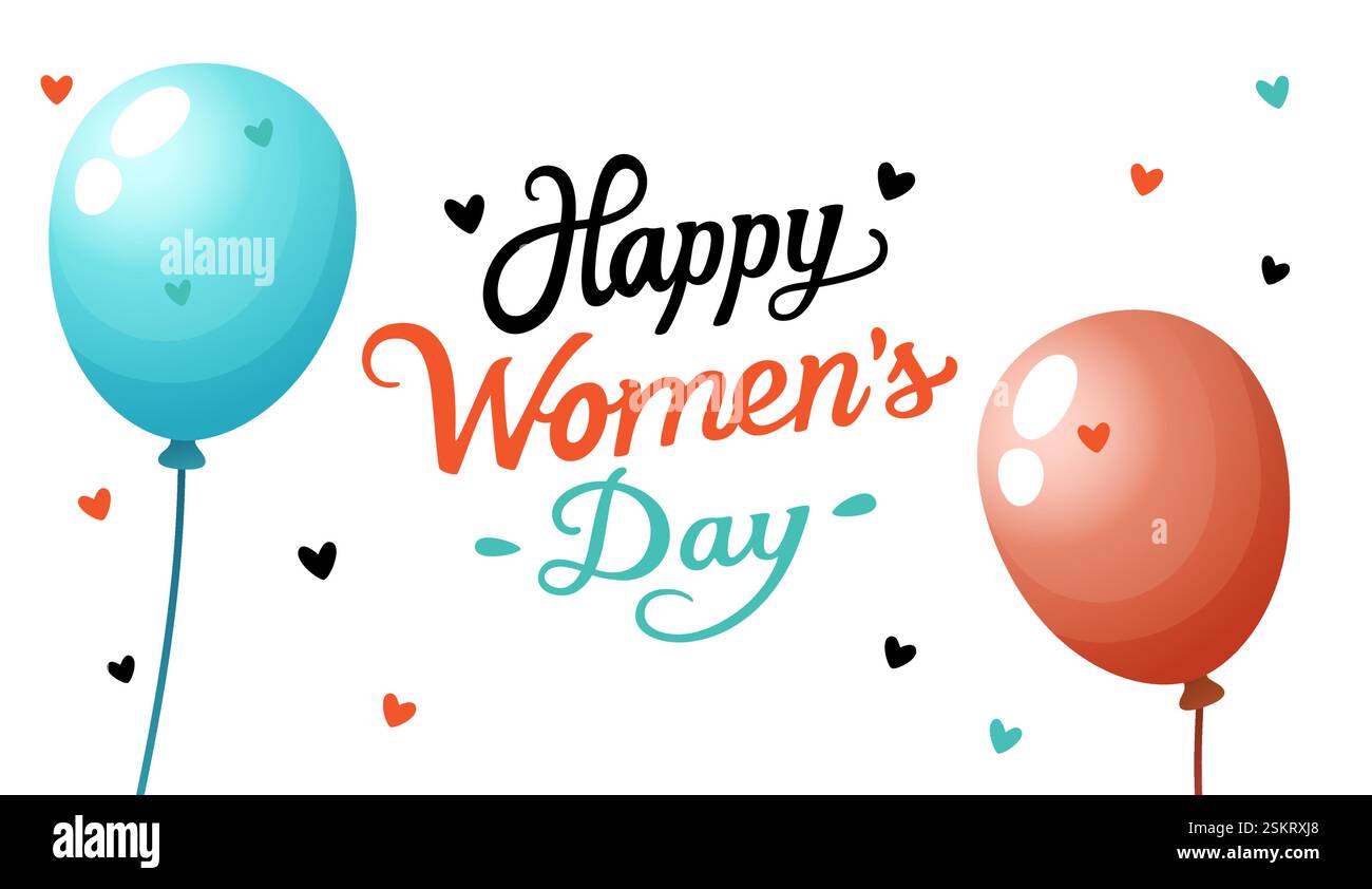 Banner Zum Internationalen Frauentag. Flyer für die Titelseite vom 8. März. Nummer 8. Vektor Stock Vektor