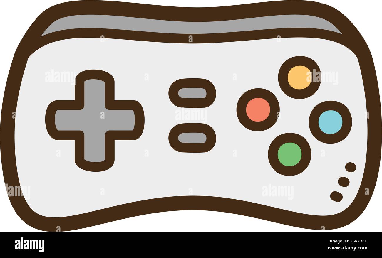 Vektor-Illustration und Grafik der Spielkonsole. Teil der Kategorie Haushaltsgeräte. Stock Vektor