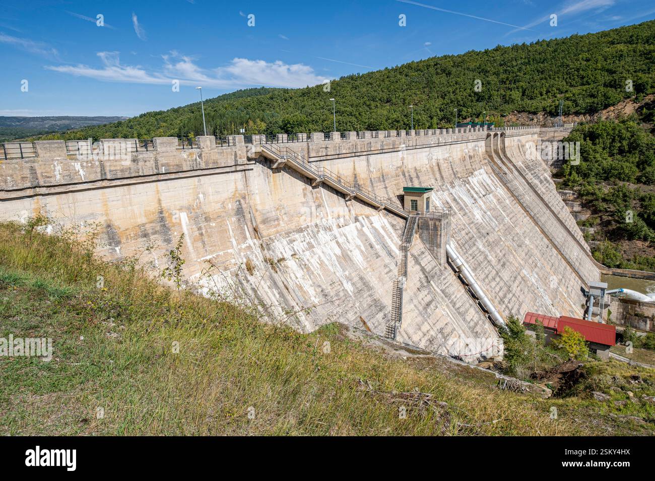 Stausee und Staudamm González-Lacasa, La Rioja, Spanien Stockfoto