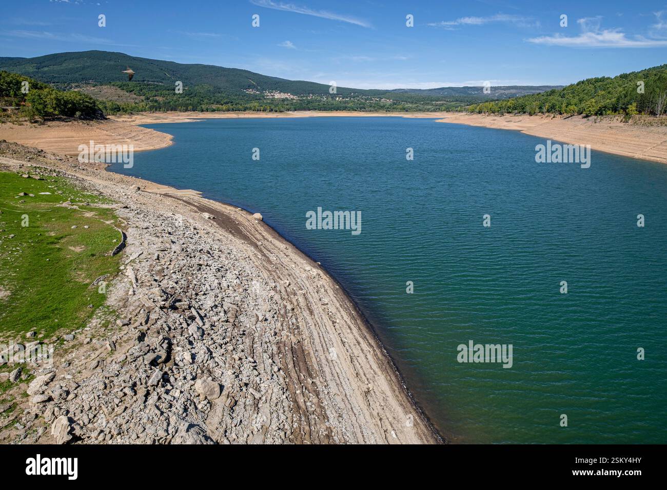 Stausee und Staudamm González-Lacasa, La Rioja, Spanien Stockfoto
