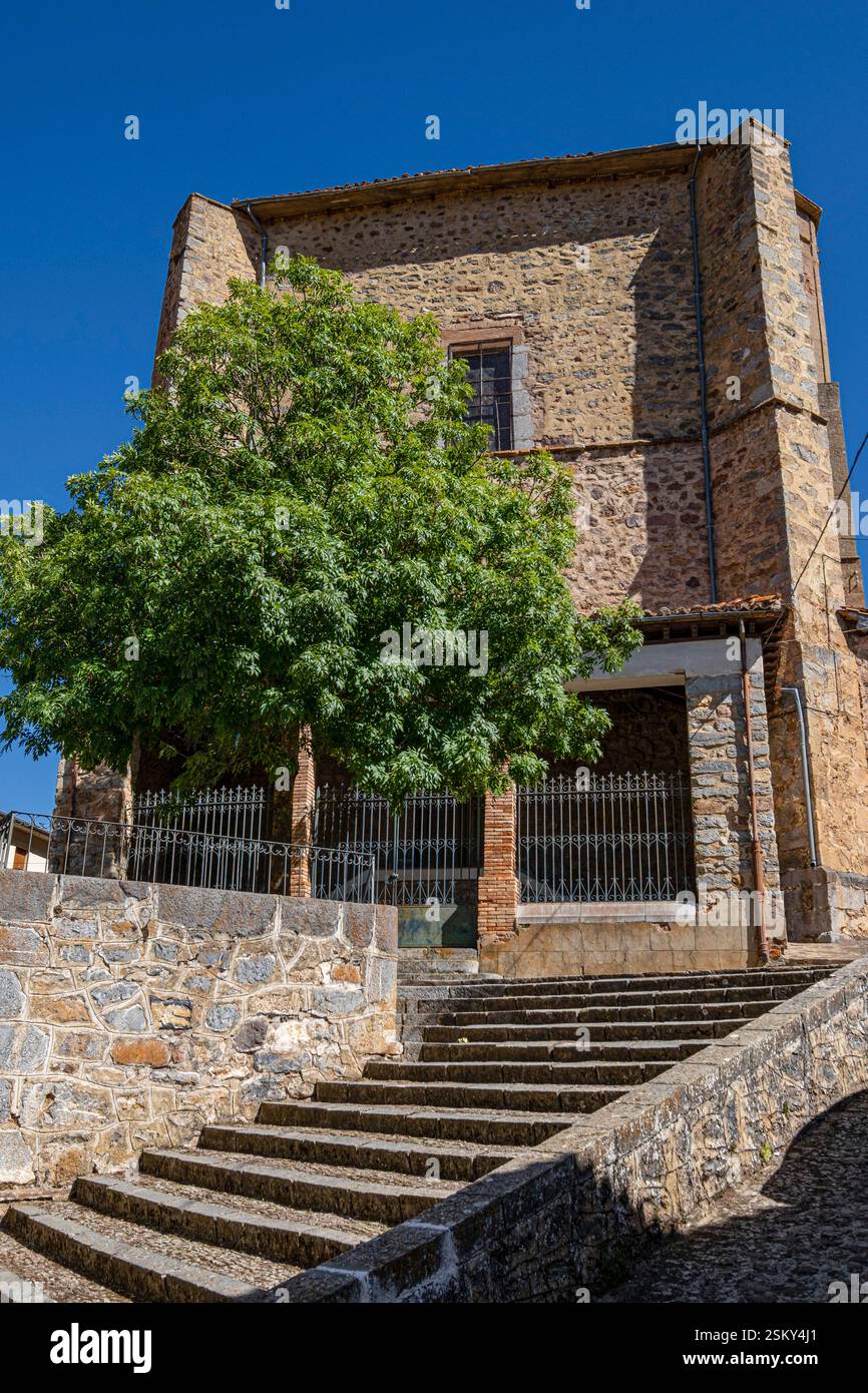 Kirche San Miguel, 16. Jahrhundert, Ortigosa de Cameros, La Rioja, Spanien Stockfoto