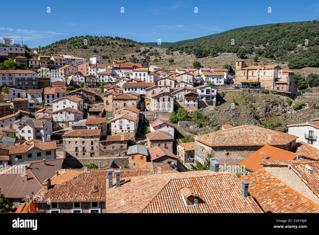 Ortigosa de Cameros Village, La Rioja, Spanien Stockfoto