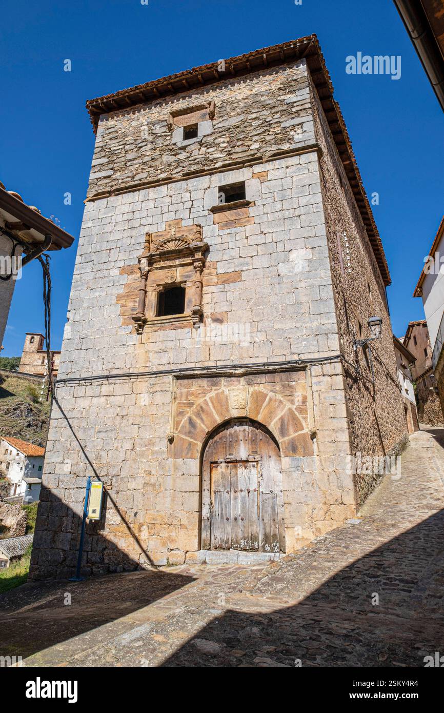 La Casa Grande, das große Haus aus dem 16. Jahrhundert, Ortigosa de Cameros, La Rioja, Spanien Stockfoto