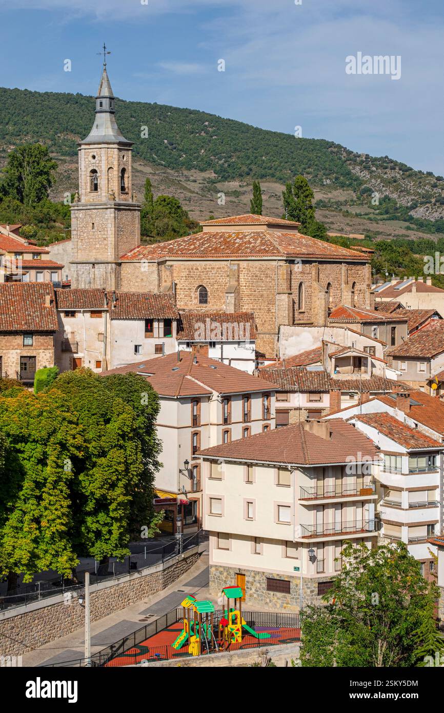 Pfarrkirche San Martín, Torrecilla en Cameros, La Rioja, Spanien Stockfoto