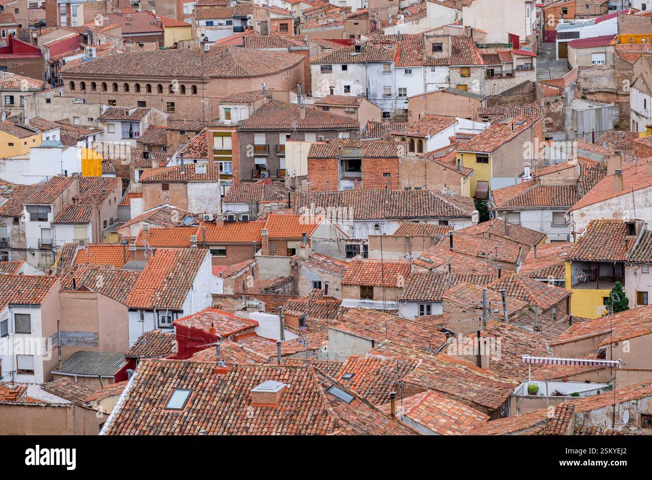 Dächer von Häusern, Arnedo, La Rioja, Spanien, Europa Stockfoto