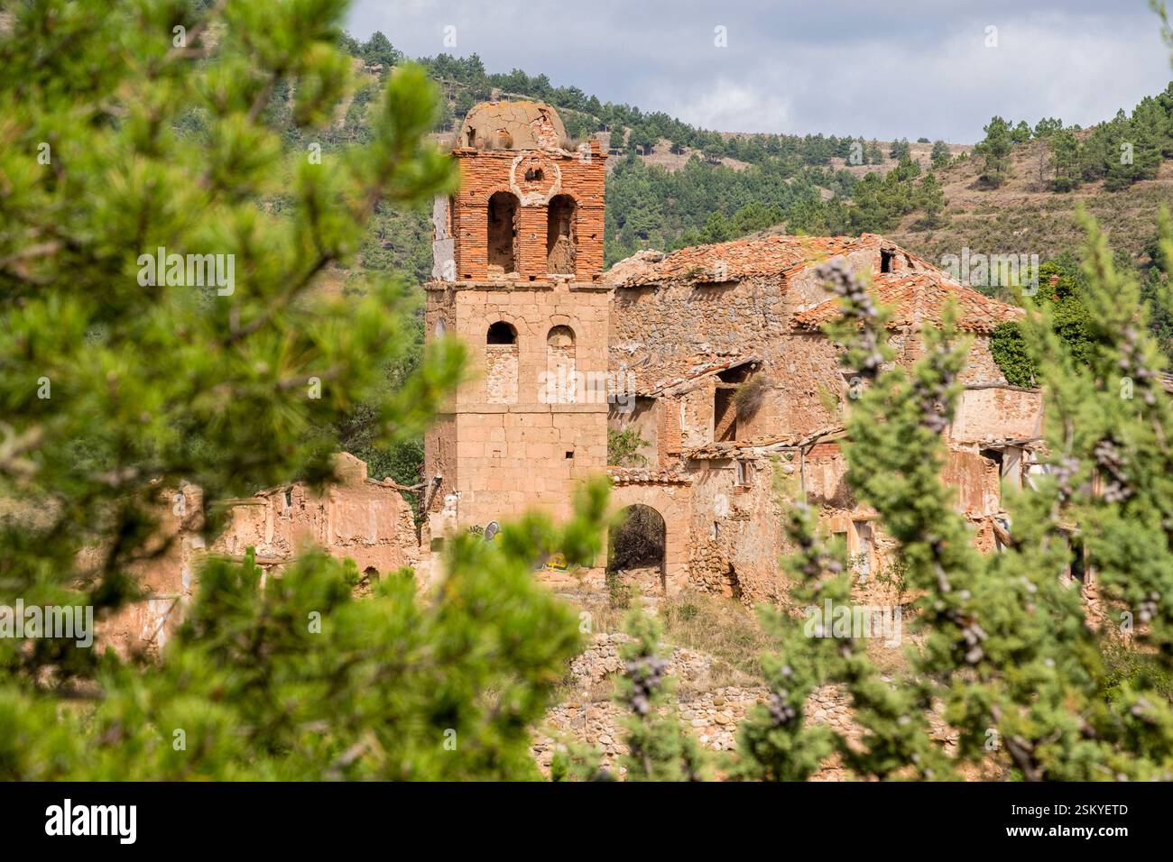 Turruncún verlassenes Dorf, sierra de Préjano, La Rioja, Spanien, Europa Stockfoto
