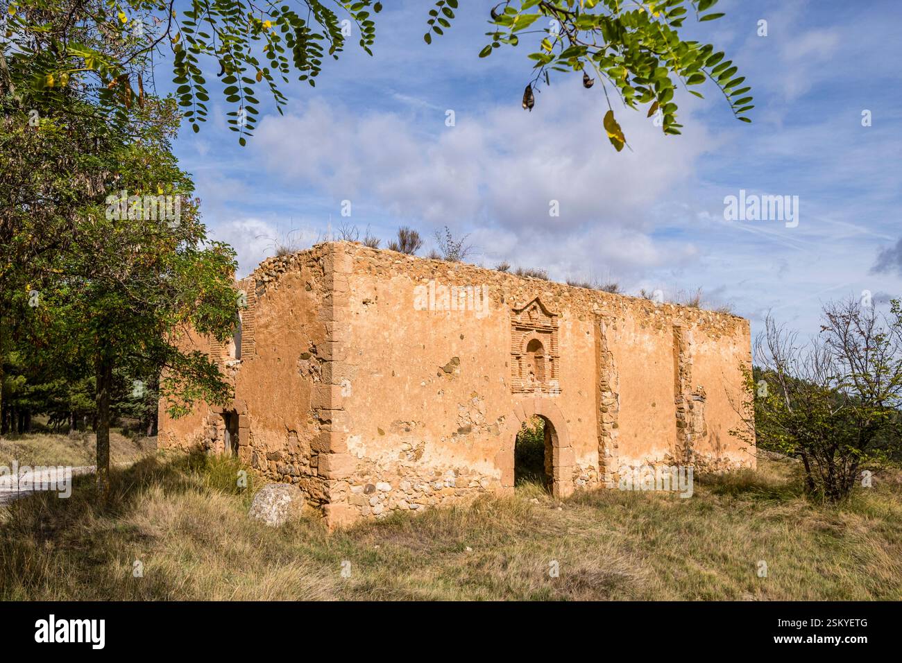 Turruncún verlassenes Dorf, sierra de Préjano, La Rioja, Spanien, Europa Stockfoto