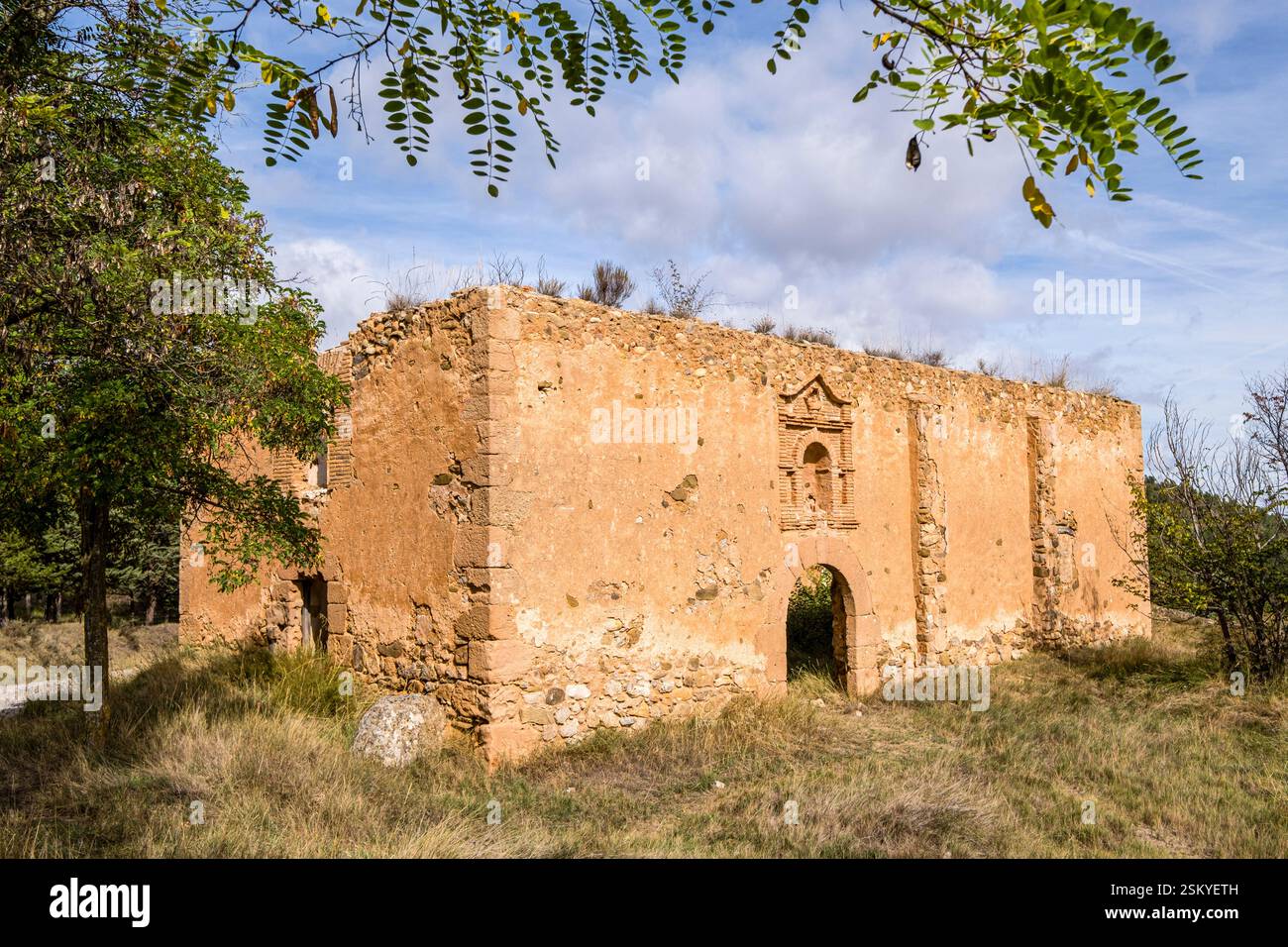 Turruncún verlassenes Dorf, sierra de Préjano, La Rioja, Spanien, Europa Stockfoto