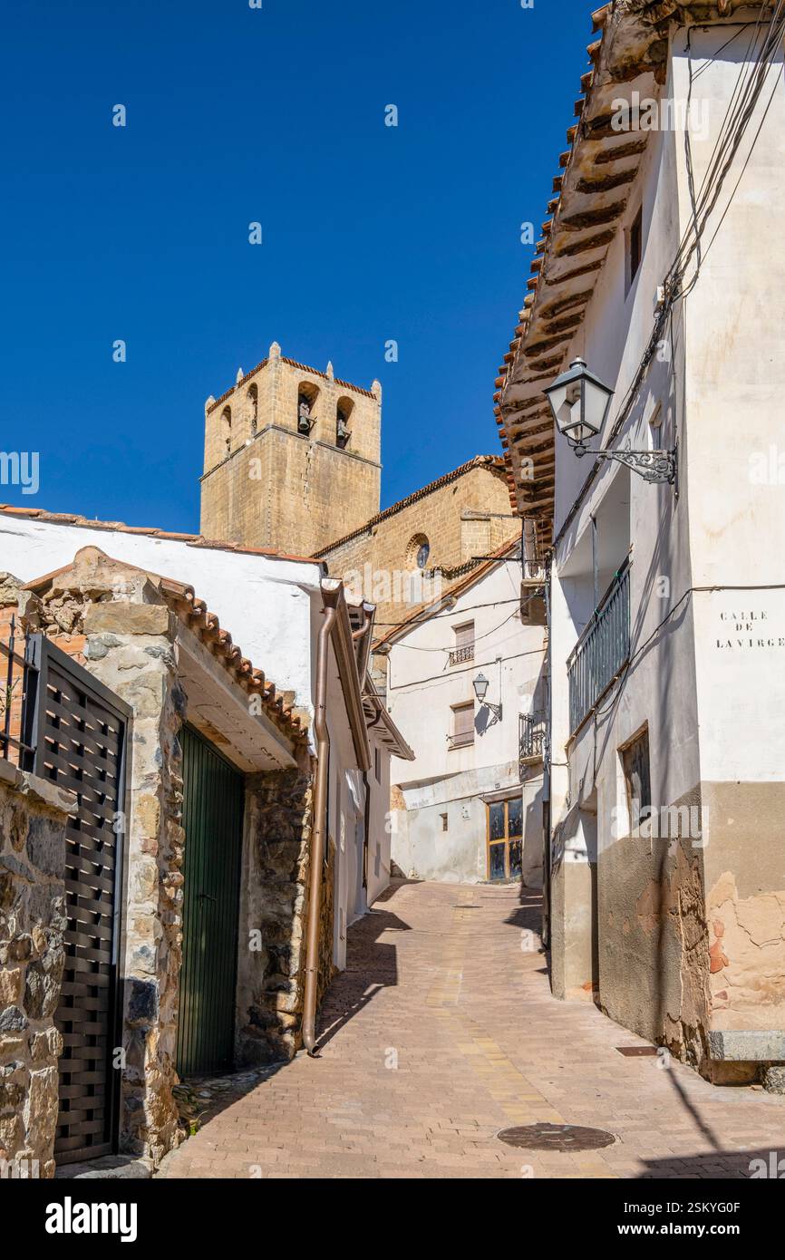 Kirche Santa Maria de la Estrella, Dorf Enciso, La Rioja, Spanien, Europa Stockfoto