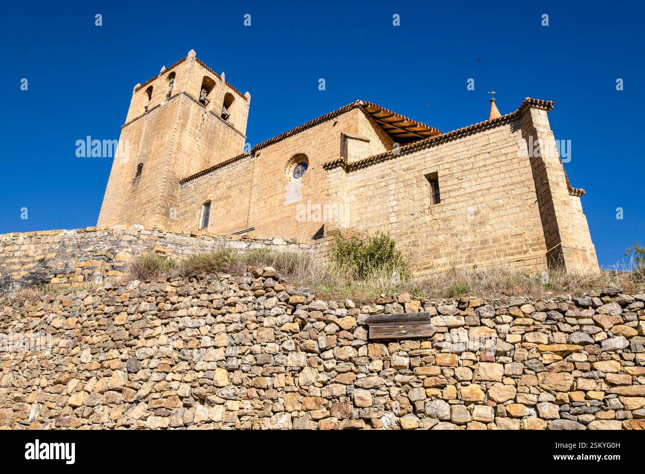Kirche Santa Maria de la Estrella, Dorf Enciso, La Rioja, Spanien, Europa Stockfoto