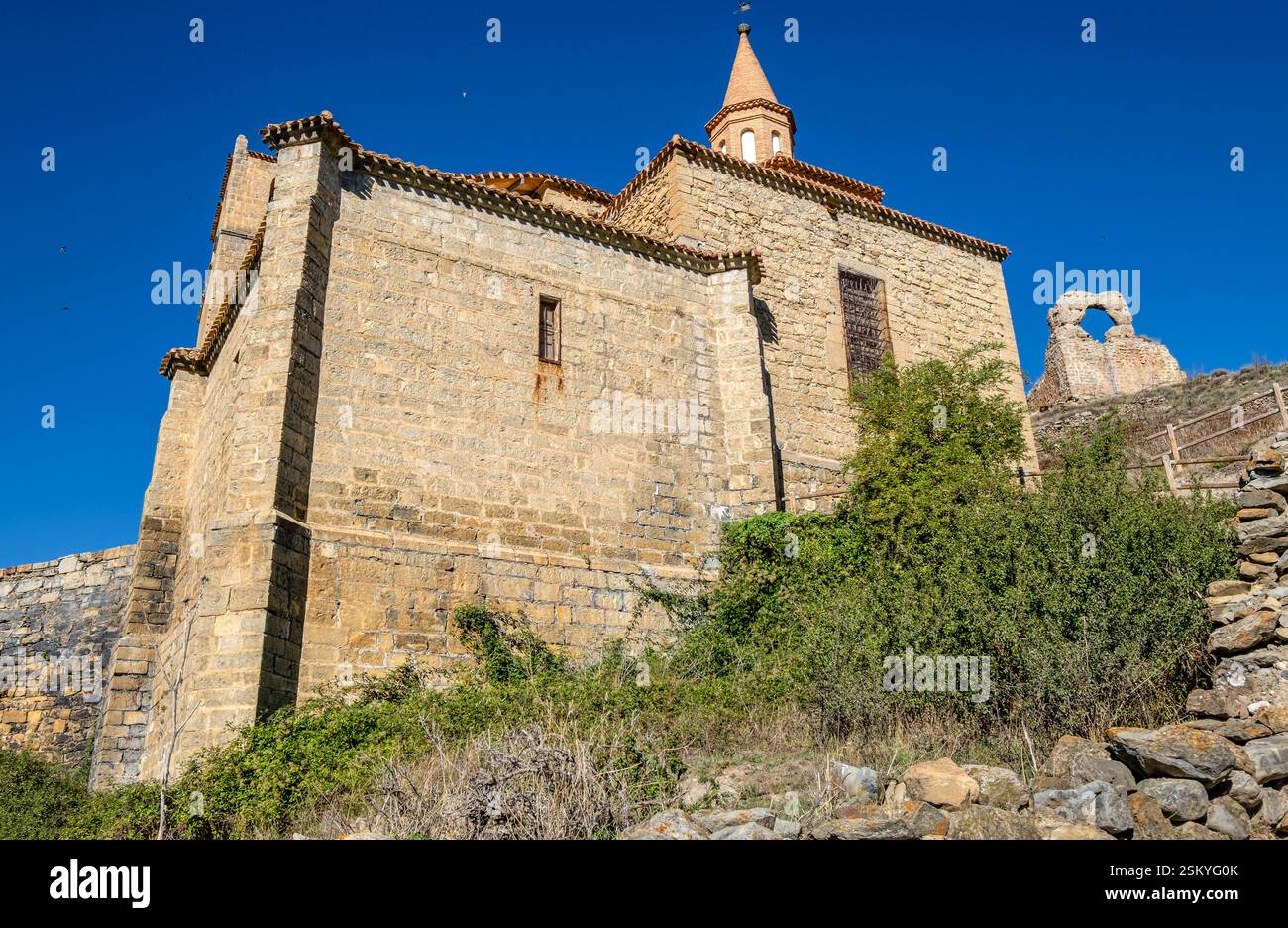 Kirche Santa Maria de la Estrella, Dorf Enciso, La Rioja, Spanien, Europa Stockfoto