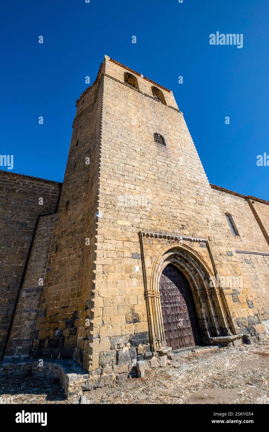 Kirche Santa Maria de la Estrella, Dorf Enciso, La Rioja, Spanien, Europa Stockfoto