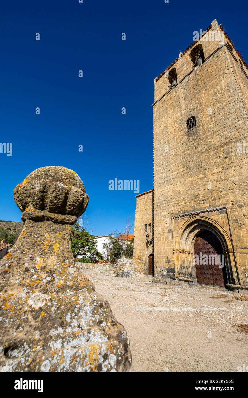 Kirche Santa Maria de la Estrella, Dorf Enciso, La Rioja, Spanien, Europa Stockfoto