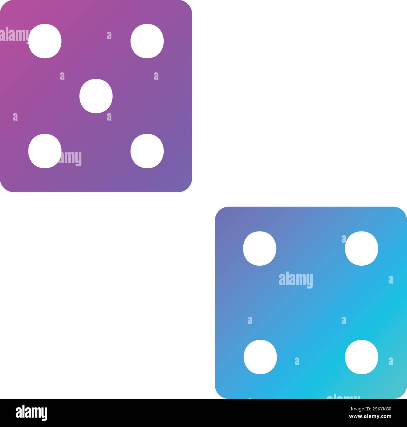 Dices Vector Icon Design Illustration Stock Vektor