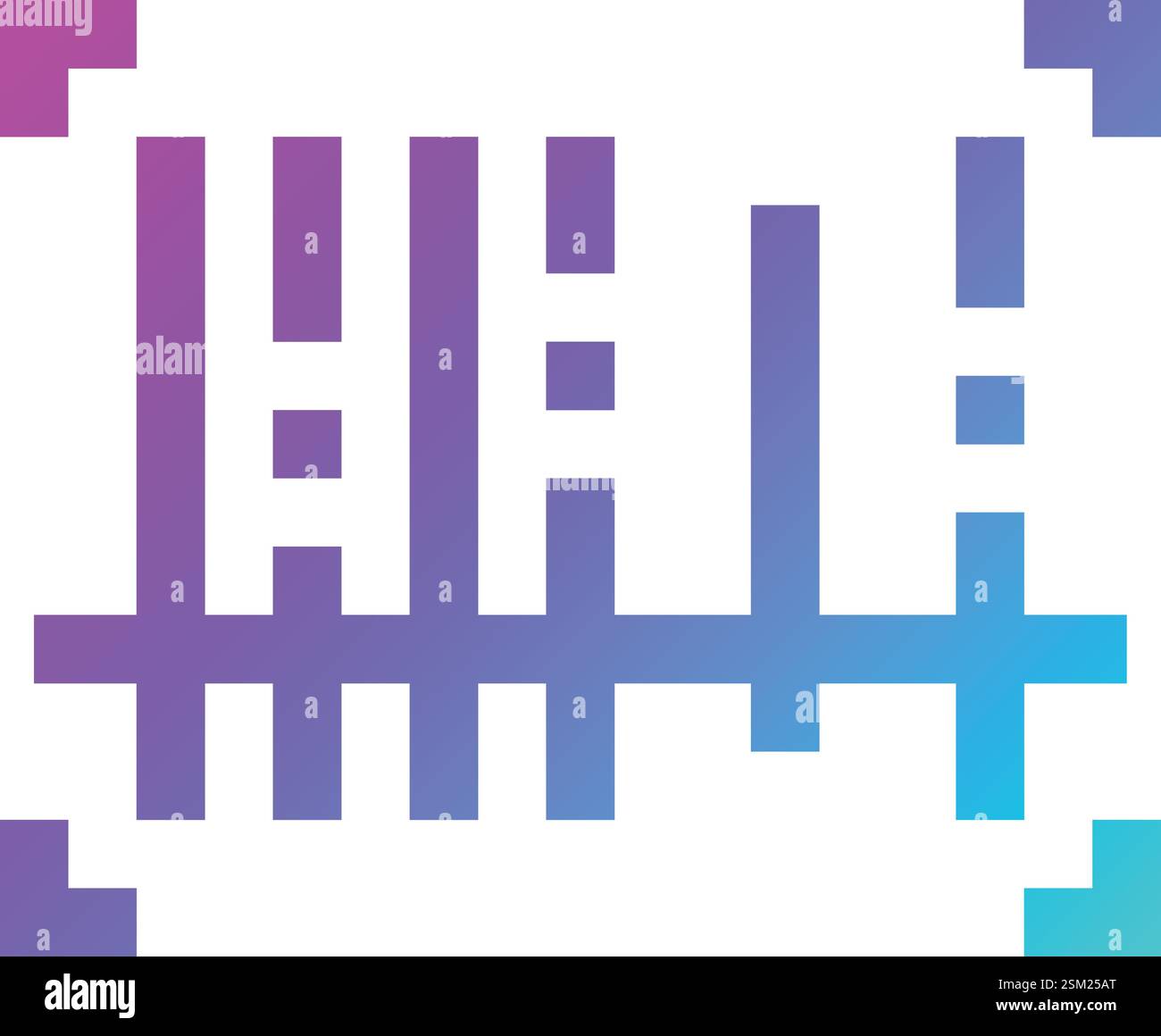 Strichcode-Scannen Vektor-Symbol Design-Illustration Stock Vektor