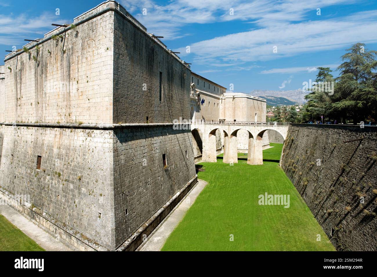 Italien Abruzzen L'Aquila die Burg Stockfoto