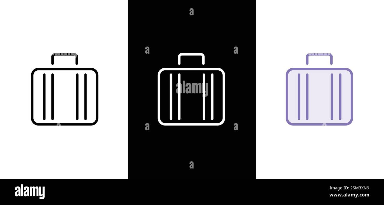 Symbolsatz für Reisetasche. Symbol für Urlaub, Tourismus und Gepäck. Isoliertes Vektorbild Stock Vektor