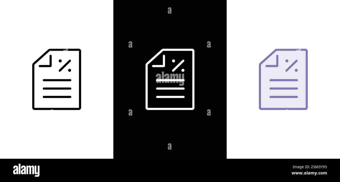 Buchungssymbole wie Anzahlung, Steuererklärung, Geldtransfer. Design des Symbols „Steuererklärung“ Stock Vektor