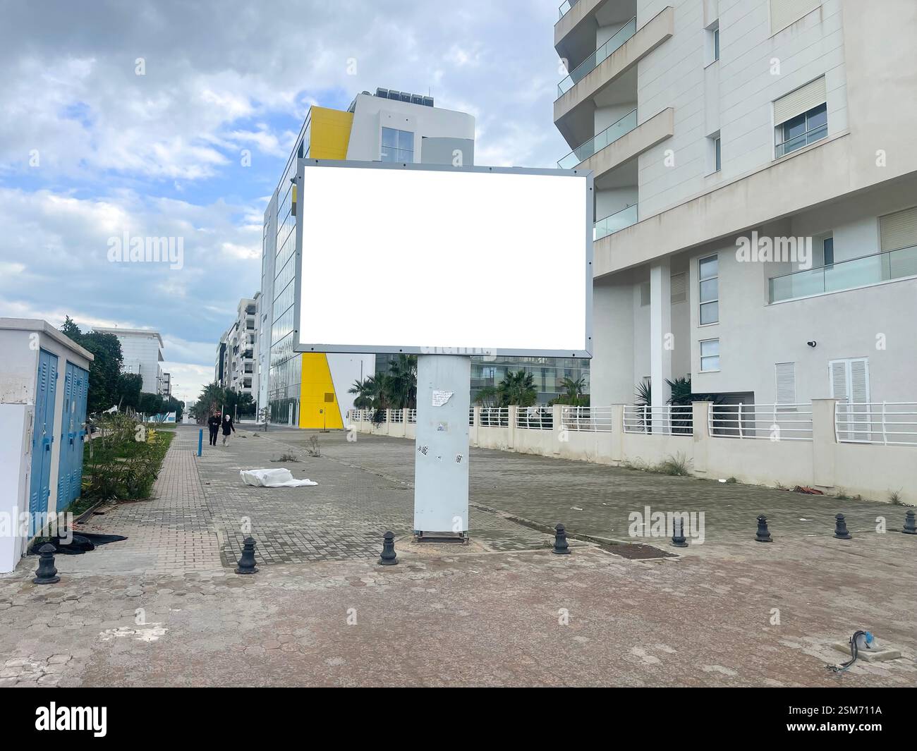 Werbung für leere Plakate im Freien in der Stadt Stockfoto