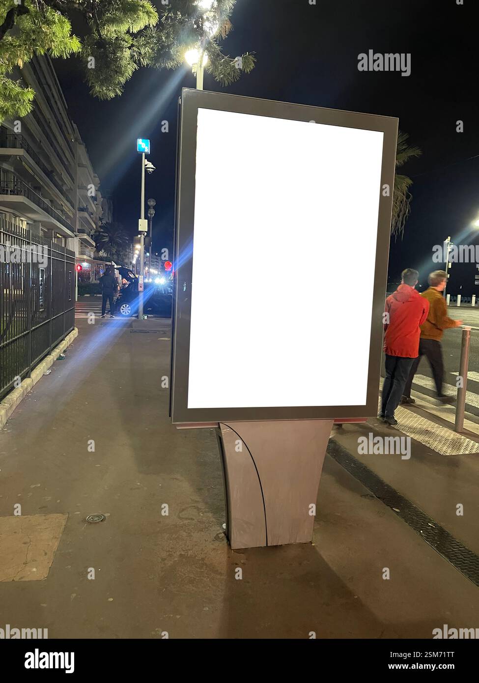 Werbung für leere Plakate im Freien in der Stadt Stockfoto