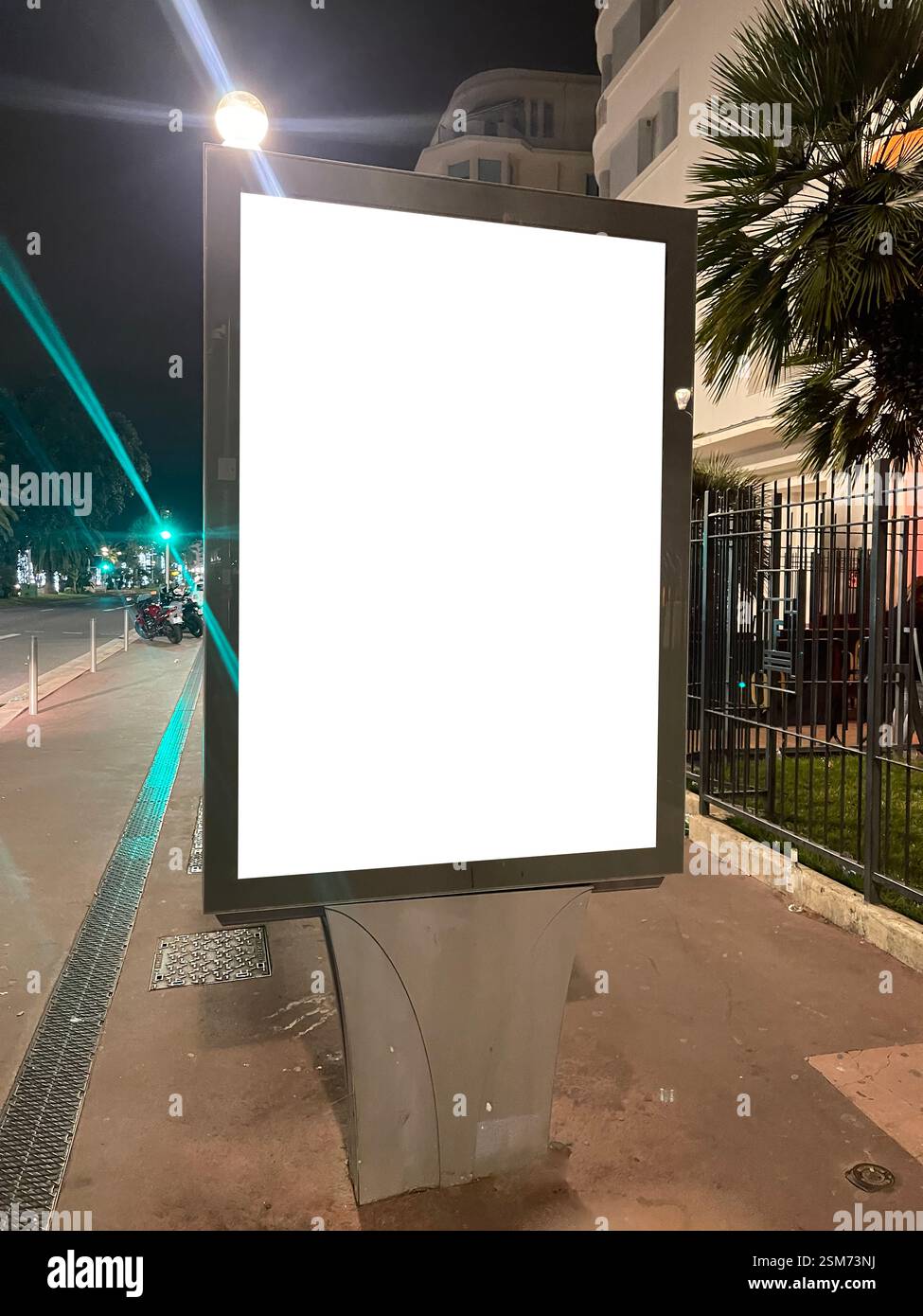 Werbung für leere Plakate im Freien in der Stadt Stockfoto