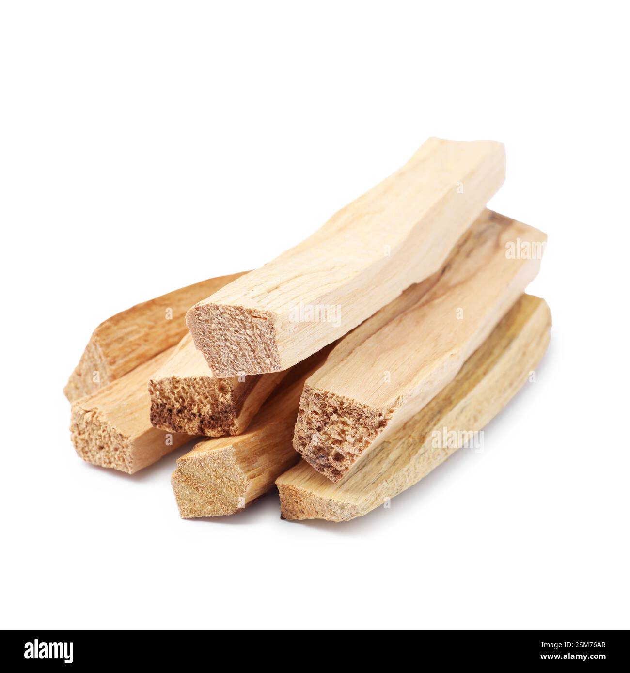 palo-santo-Stäbchen isoliert auf weiß Stockfoto